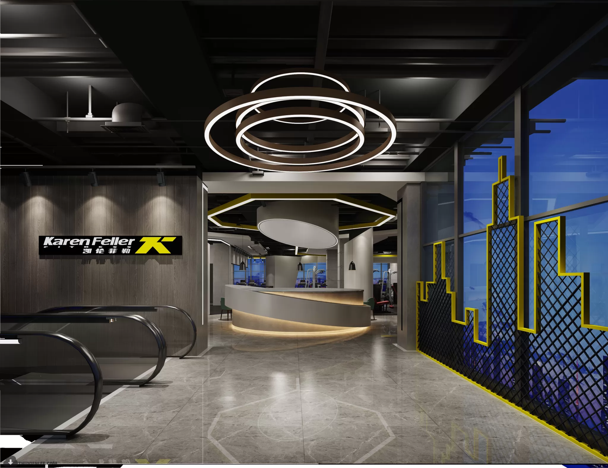 PUBLIC COMMERCE SPACE 3D MODEL - 3D MODELS - 3DSKY FREE MODELS