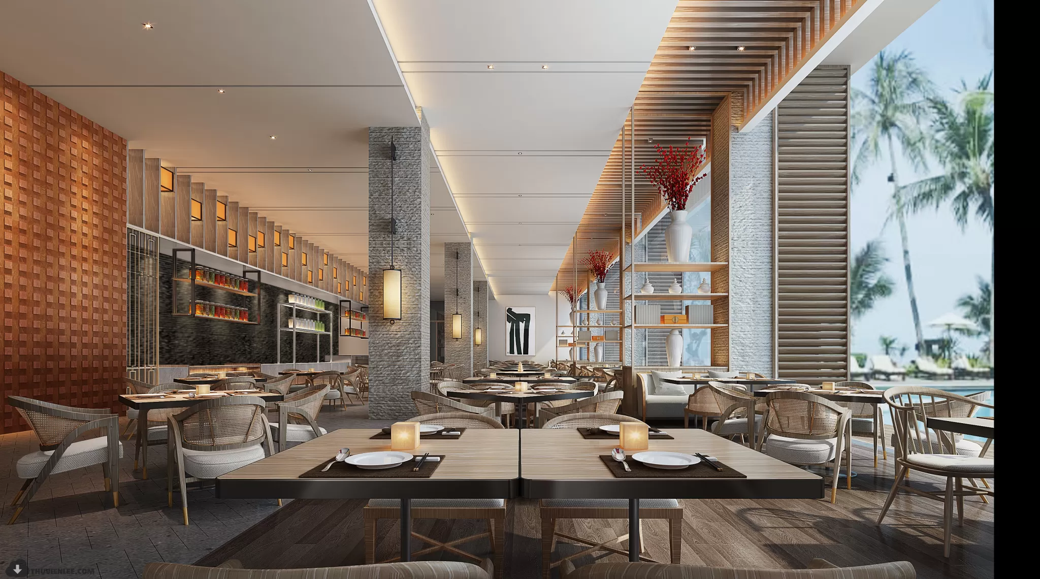 PUBLIC COMMERCE SPACE 3D MODEL - 3D MODELS - 3DSKY FREE MODELS