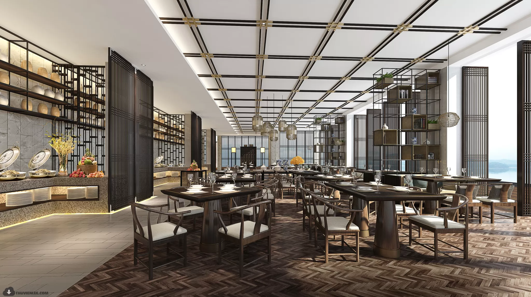 PUBLIC COMMERCE SPACE 3D MODEL - 3D MODELS - 3DSKY FREE MODELS