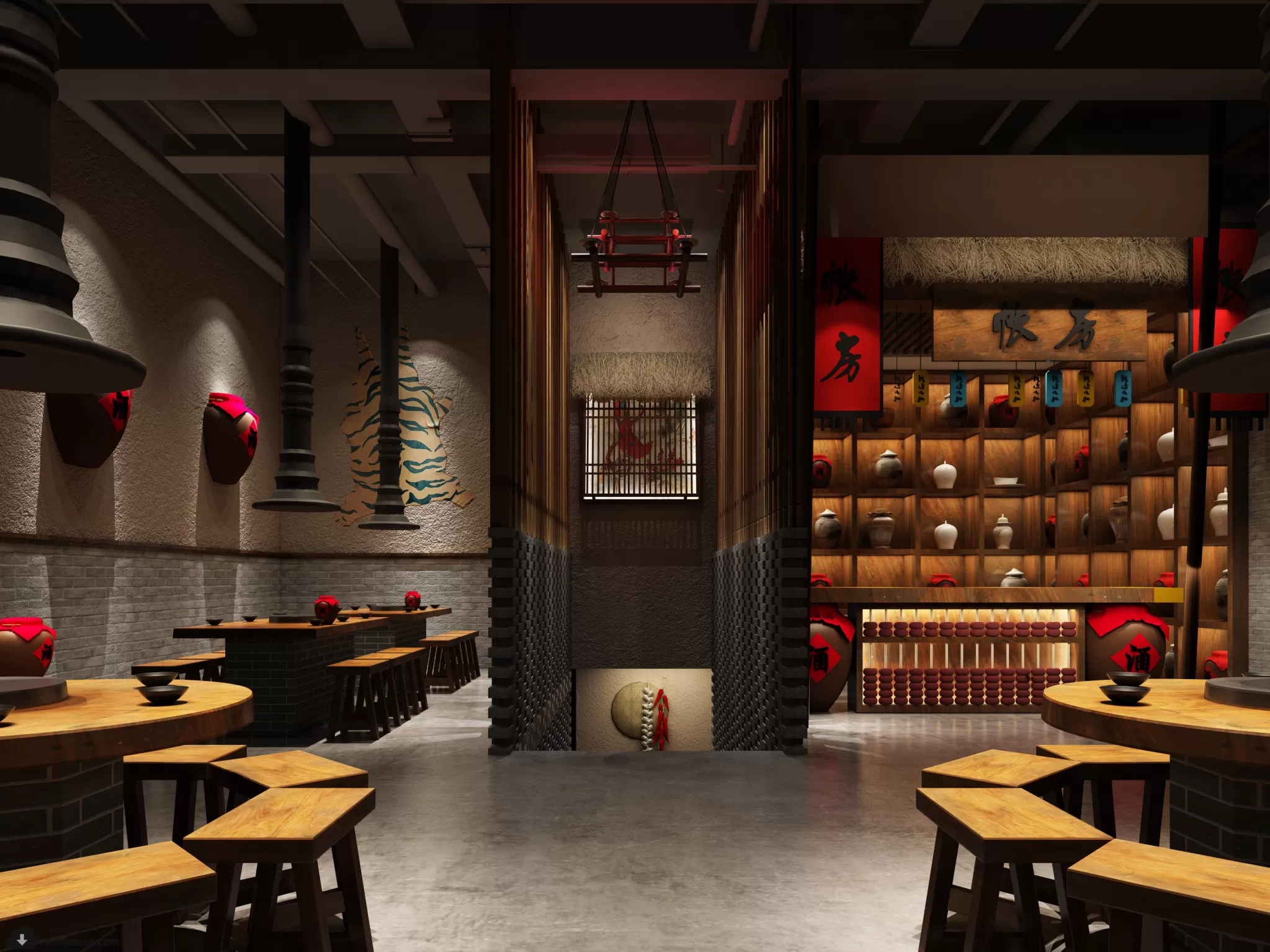 PUBLIC COMMERCE SPACE 3D MODEL - 3D MODELS - 3DSKY FREE MODELS