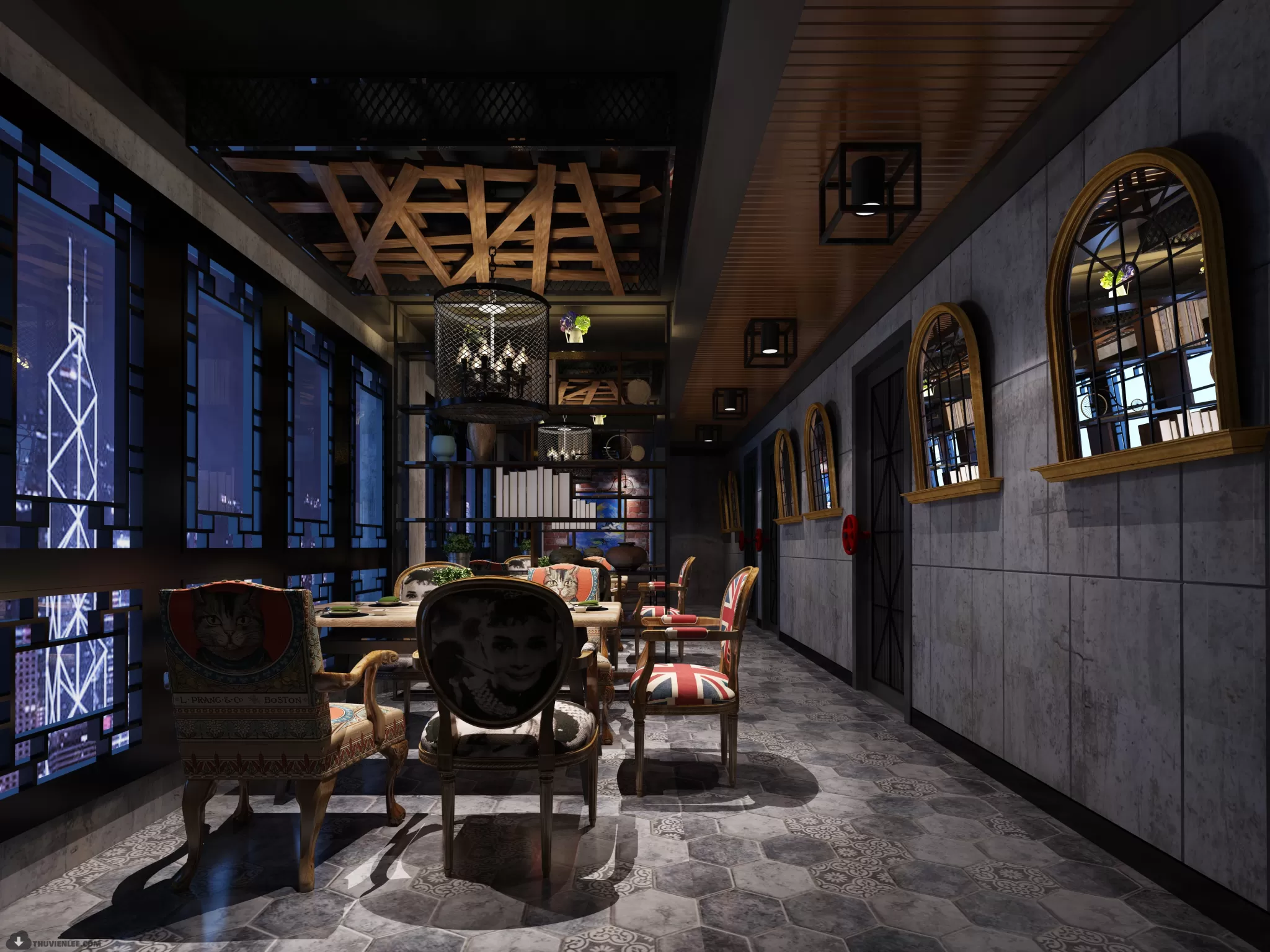 PUBLIC COMMERCE SPACE 3D MODEL - 3D MODELS - 3DSKY FREE MODELS