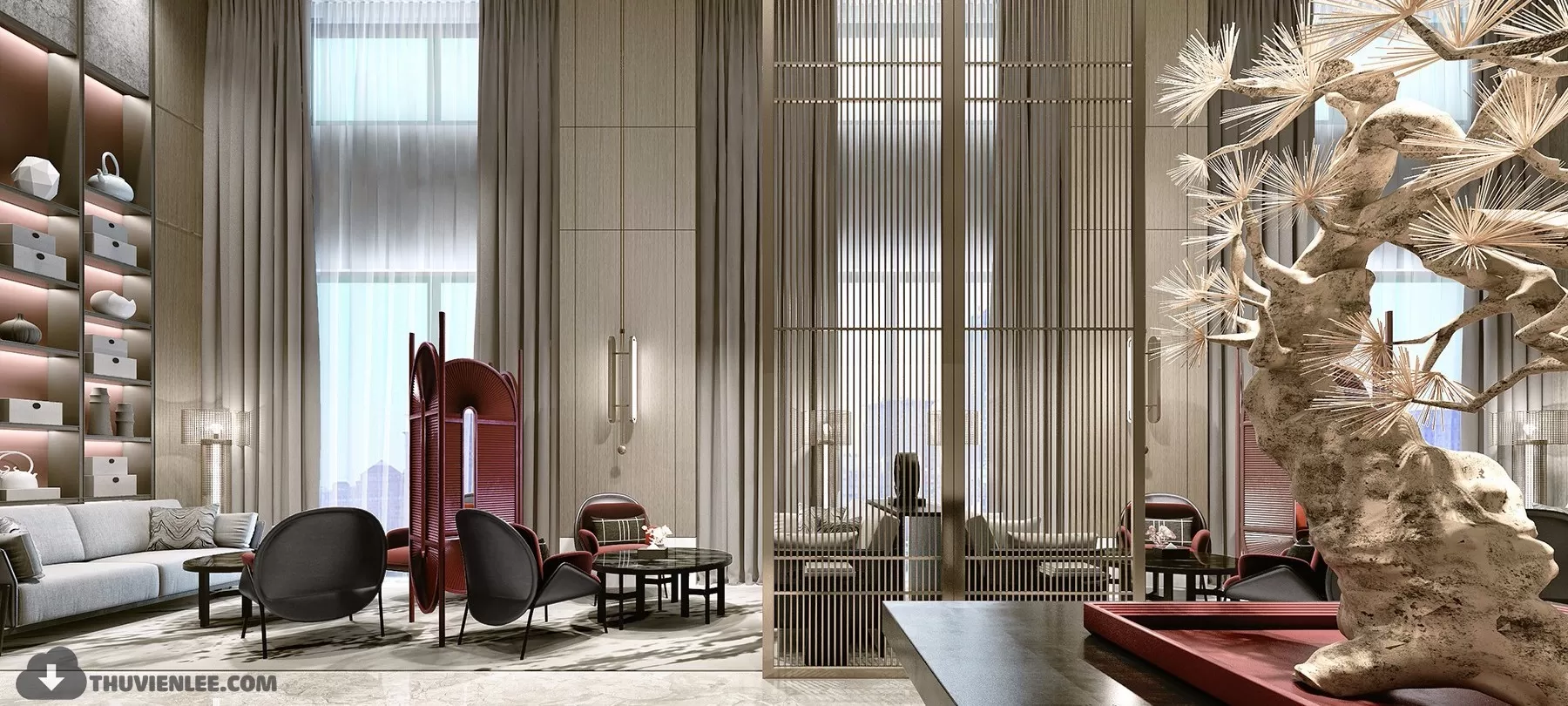 PUBLIC COMMERCE SPACE 3D MODEL - 3D MODELS - 3DSKY FREE MODELS