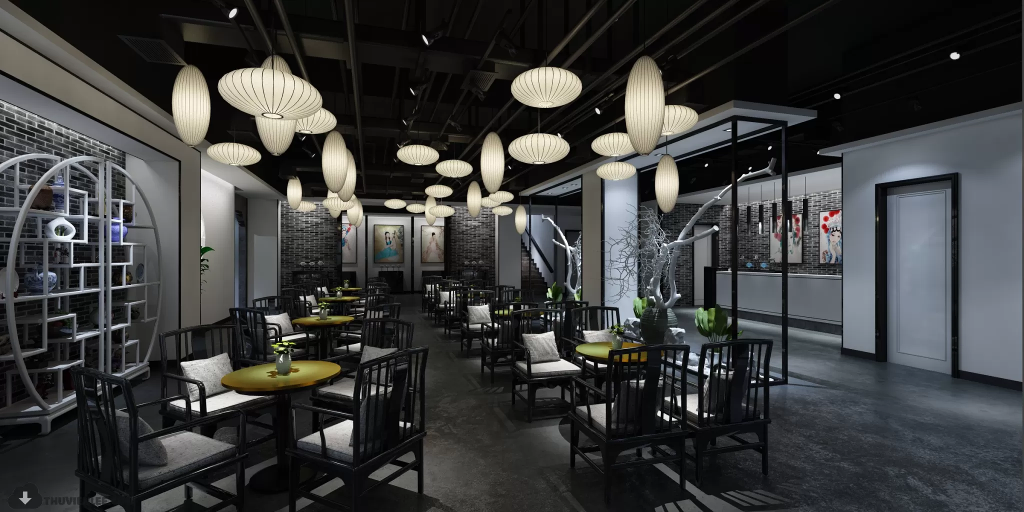 PUBLIC COMMERCE SPACE 3D MODEL - 3D MODELS - 3DSKY FREE MODELS