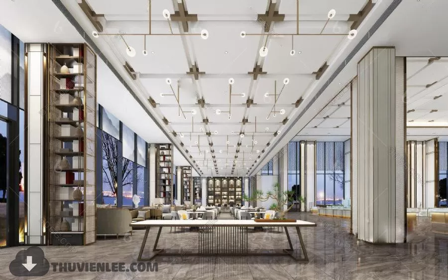 PUBLIC COMMERCE SPACE 3D MODEL - 3D MODELS - 3DSKY FREE MODELS