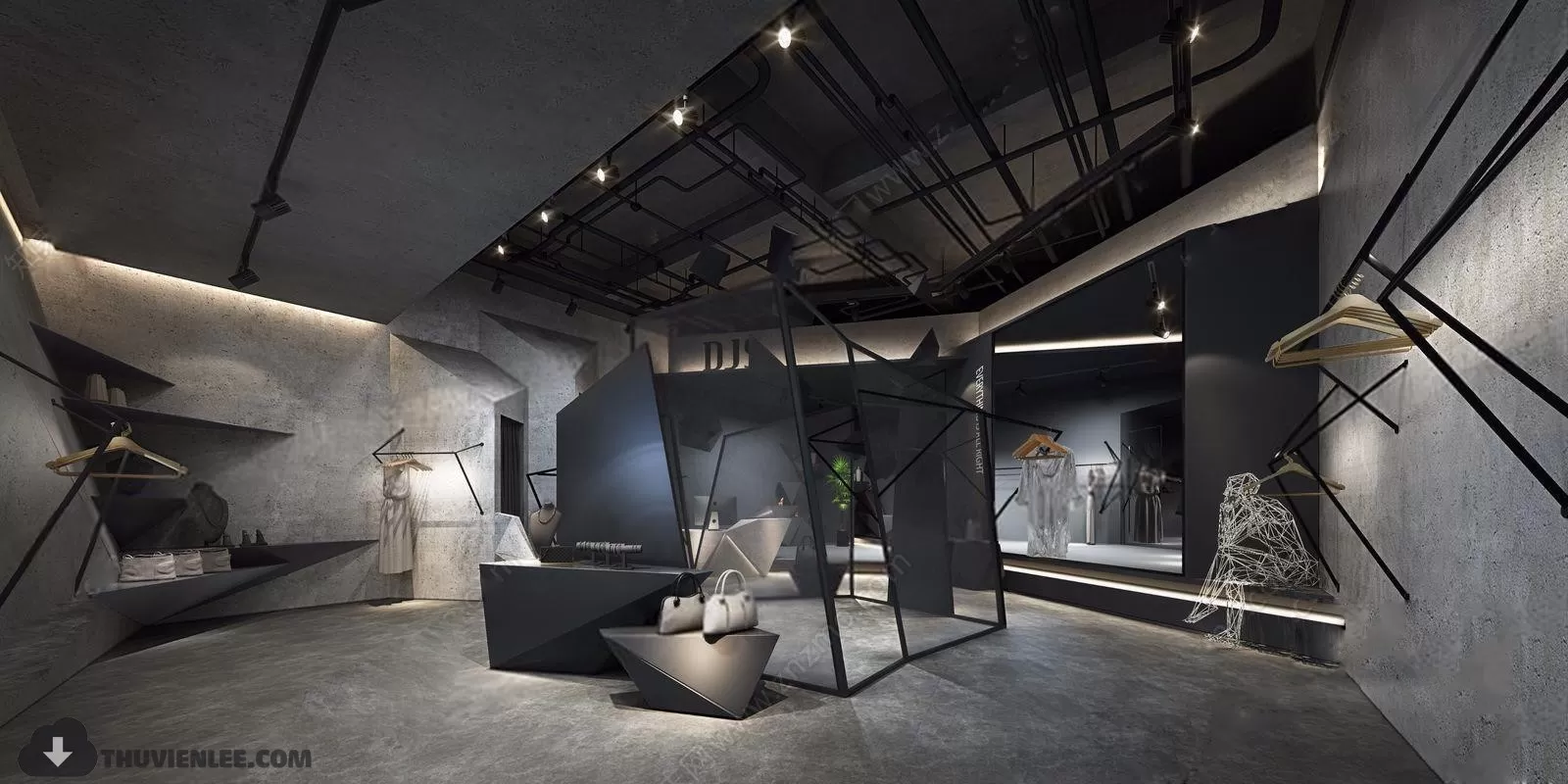 PUBLIC COMMERCE SPACE 3D MODEL - 3D MODELS - 3DSKY FREE MODELS