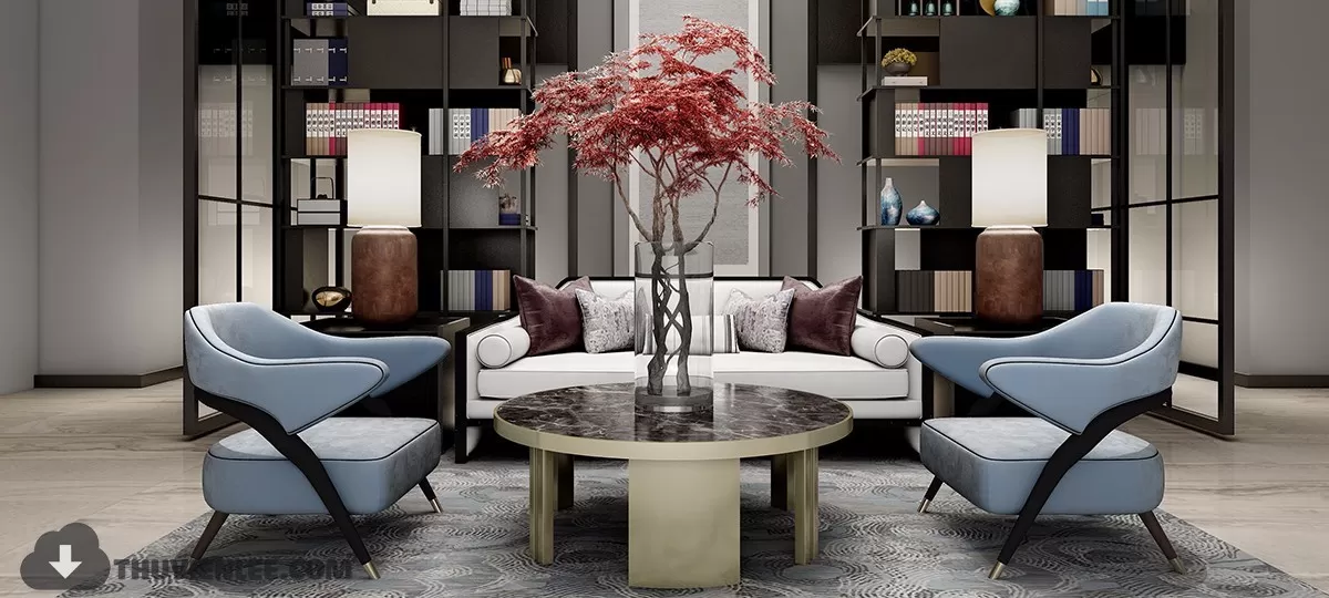 PUBLIC COMMERCE SPACE 3D MODEL - 3D MODELS - 3DSKY FREE MODELS