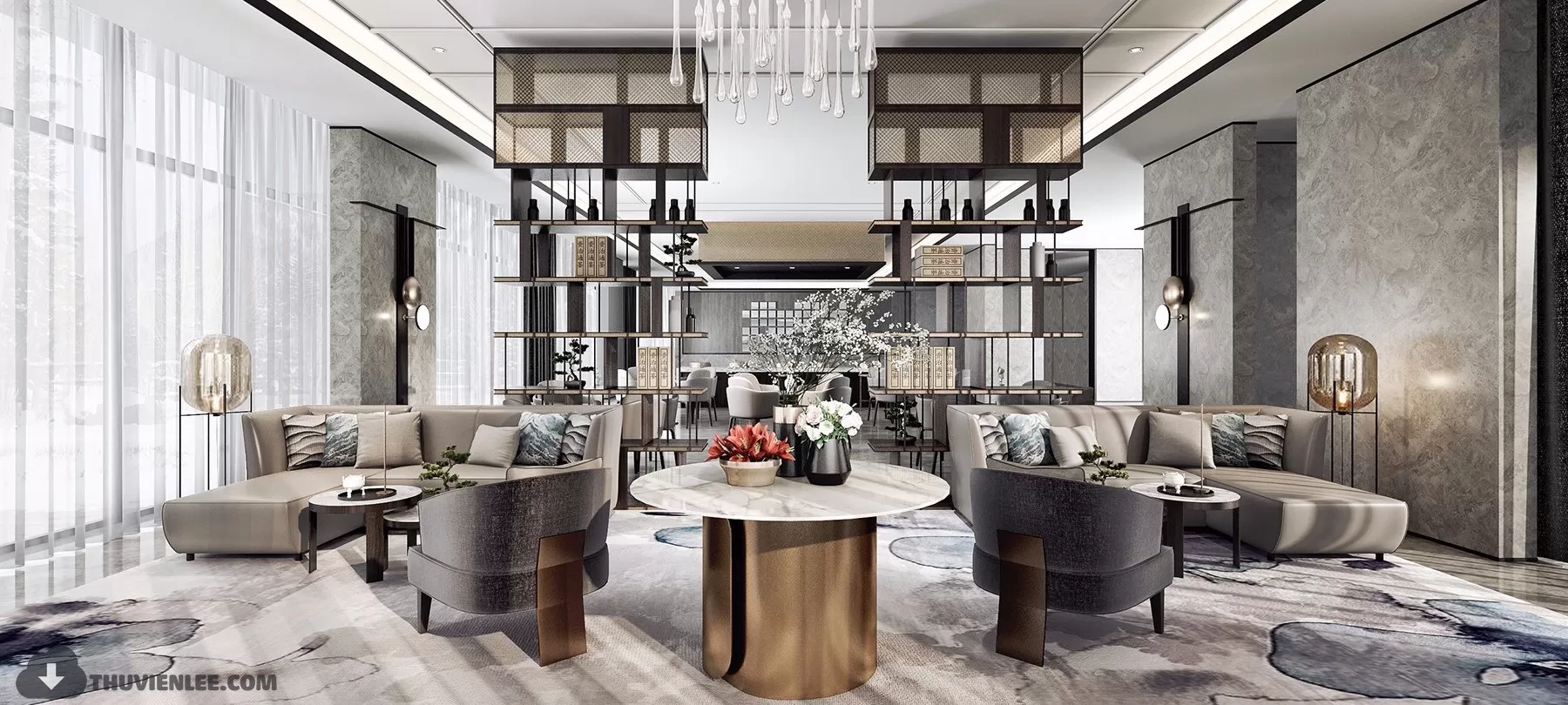 PUBLIC COMMERCE SPACE 3D MODEL - 3D MODELS - 3DSKY FREE MODELS