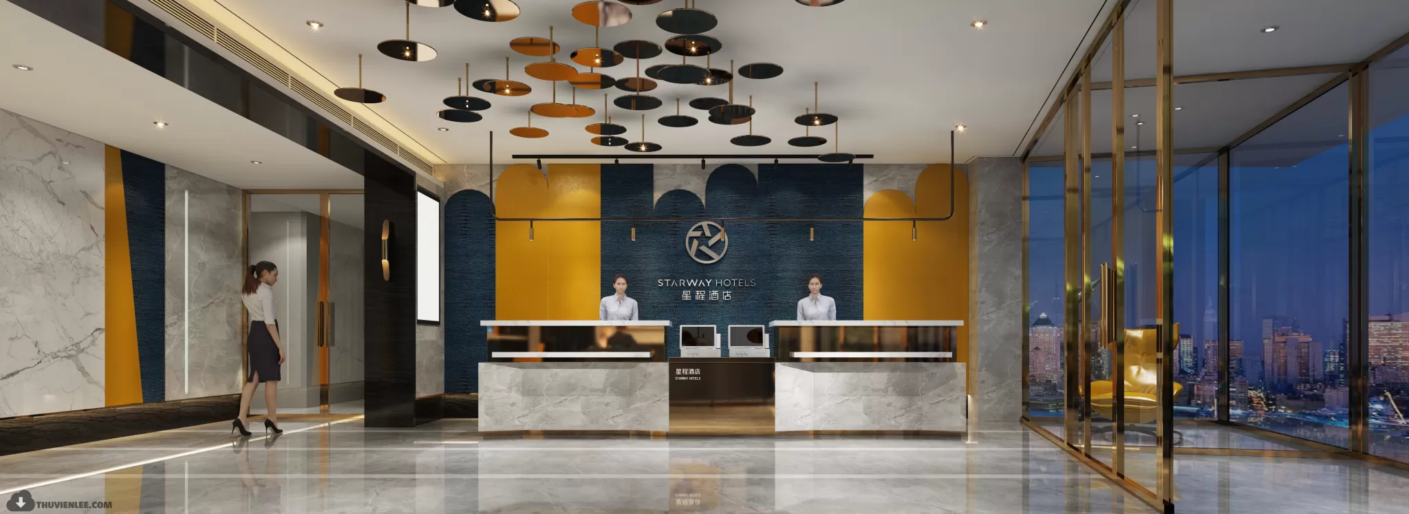 PUBLIC COMMERCE SPACE 3D MODEL - 3D MODELS - 3DSKY FREE MODELS