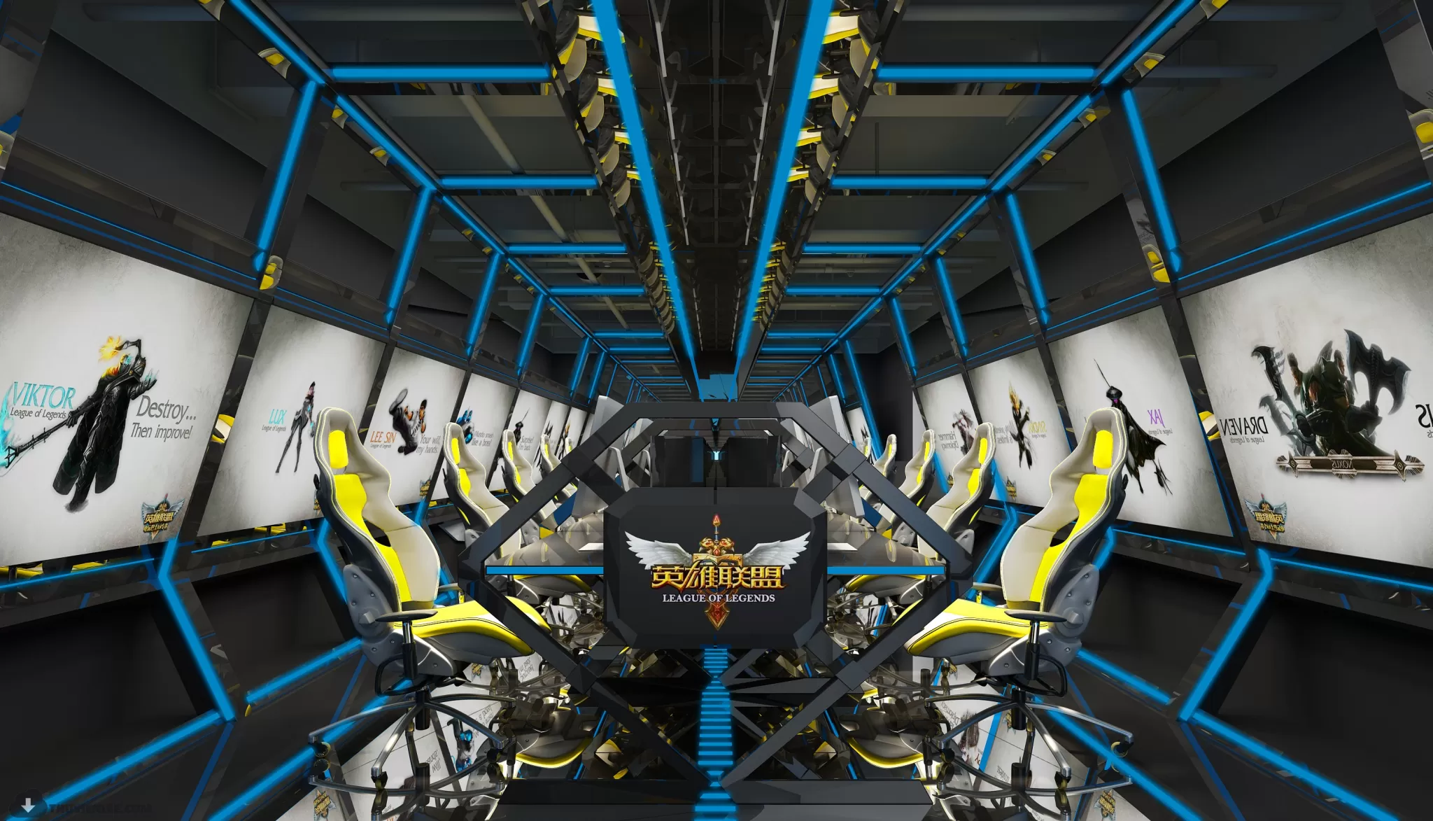 PUBLIC COMMERCE SPACE 3D MODEL - 3D MODELS - 3DSKY FREE MODELS