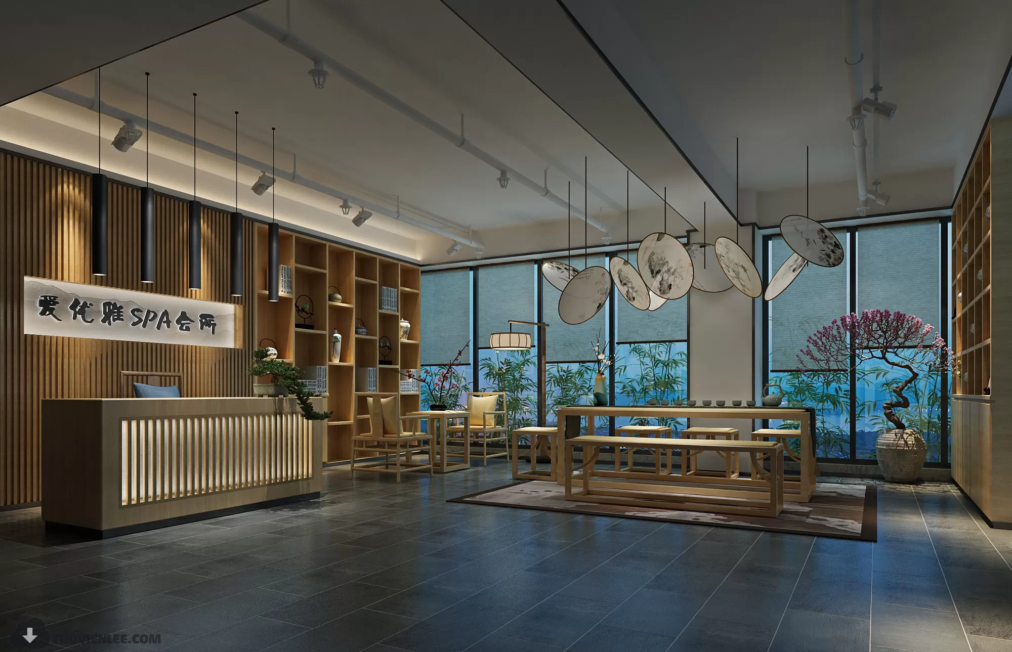 PUBLIC COMMERCE SPACE 3D MODEL - 3D MODELS - 3DSKY FREE MODELS