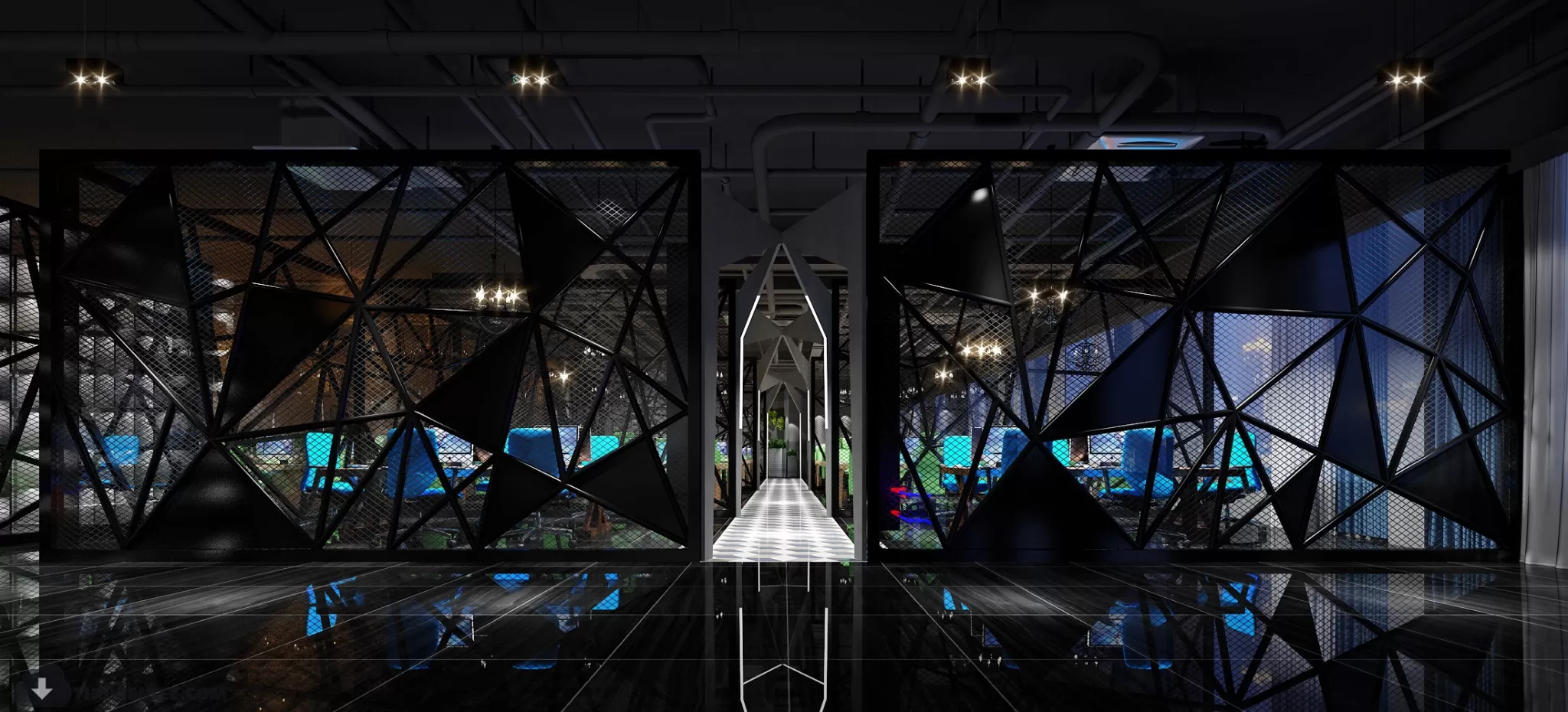 PUBLIC COMMERCE SPACE 3D MODEL - 3D MODELS - 3DSKY FREE MODELS