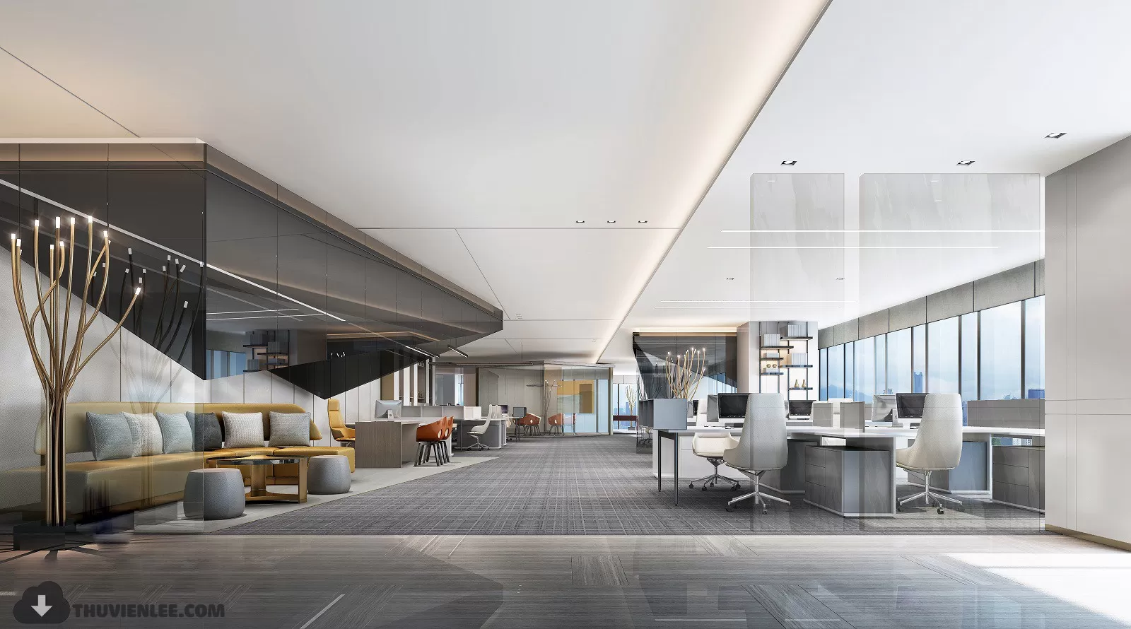 PUBLIC COMMERCE SPACE 3D MODEL - 3D MODELS - 3DSKY FREE MODELS