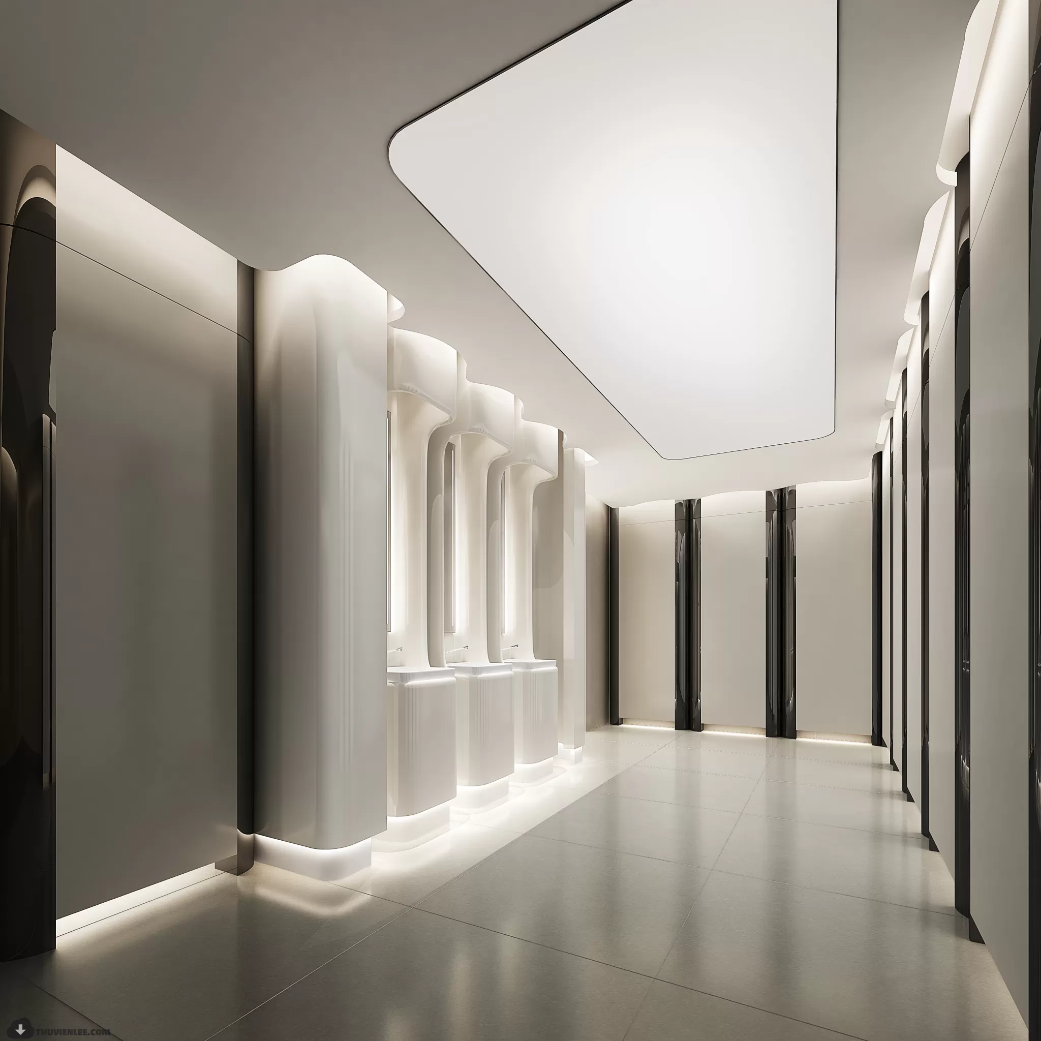 PUBLIC COMMERCE SPACE 3D MODEL - 3D MODELS - 3DSKY FREE MODELS