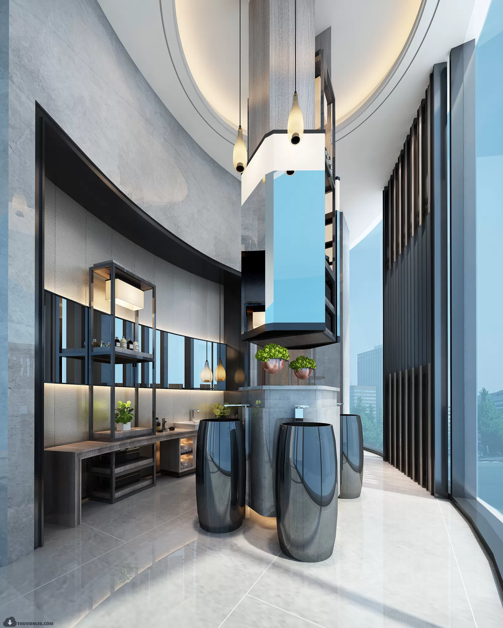 PUBLIC COMMERCE SPACE 3D MODEL - 3D MODELS - 3DSKY FREE MODELS