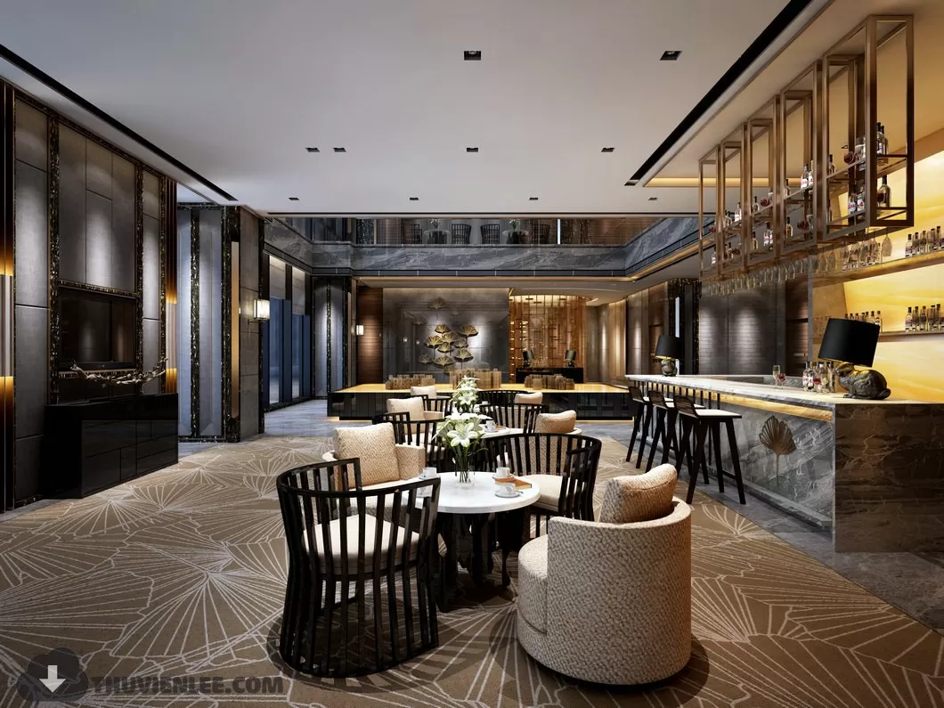 PUBLIC COMMERCE SPACE 3D MODEL - 3D MODELS - 3DSKY FREE MODELS