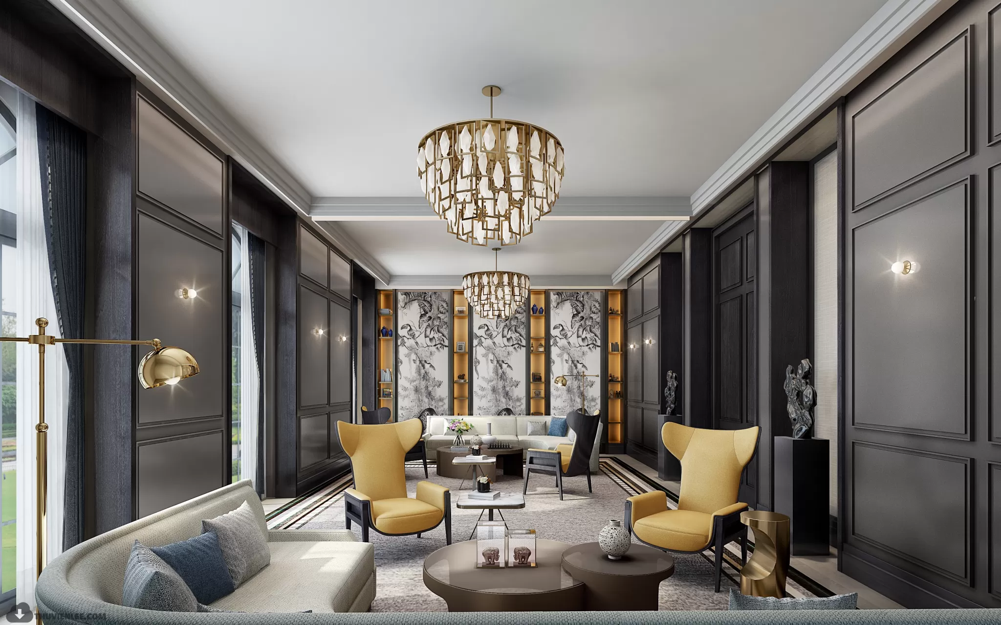 PUBLIC COMMERCE SPACE 3D MODEL - 3D MODELS - 3DSKY FREE MODELS