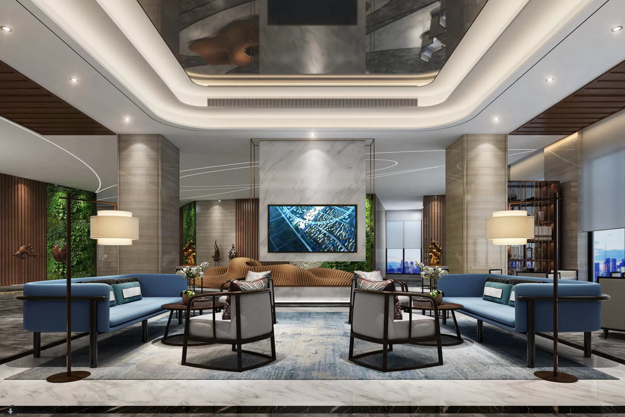 PUBLIC COMMERCE SPACE 3D MODEL - 3D MODELS - 3DSKY FREE MODELS