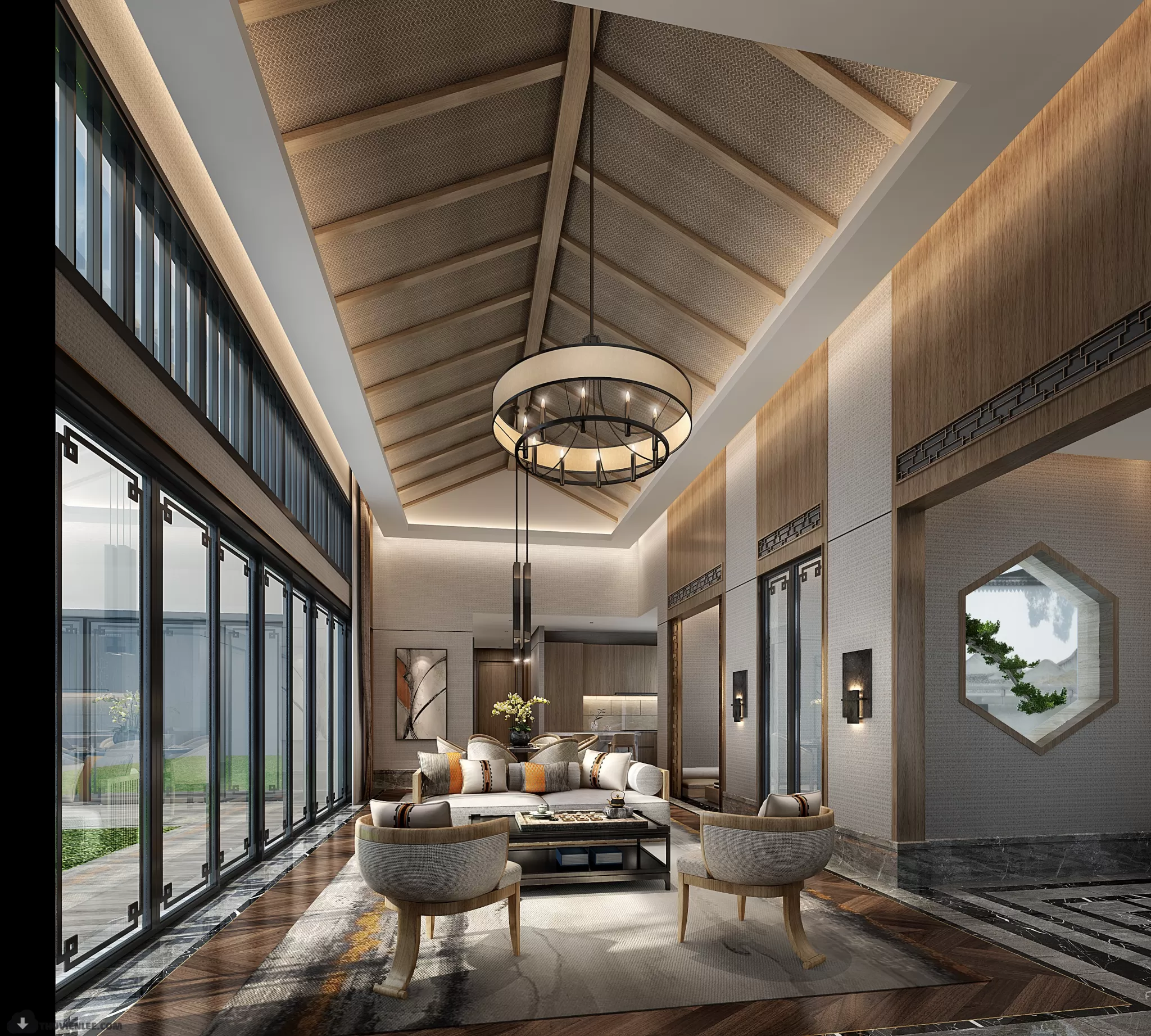 PUBLIC COMMERCE SPACE 3D MODEL - 3D MODELS - 3DSKY FREE MODELS