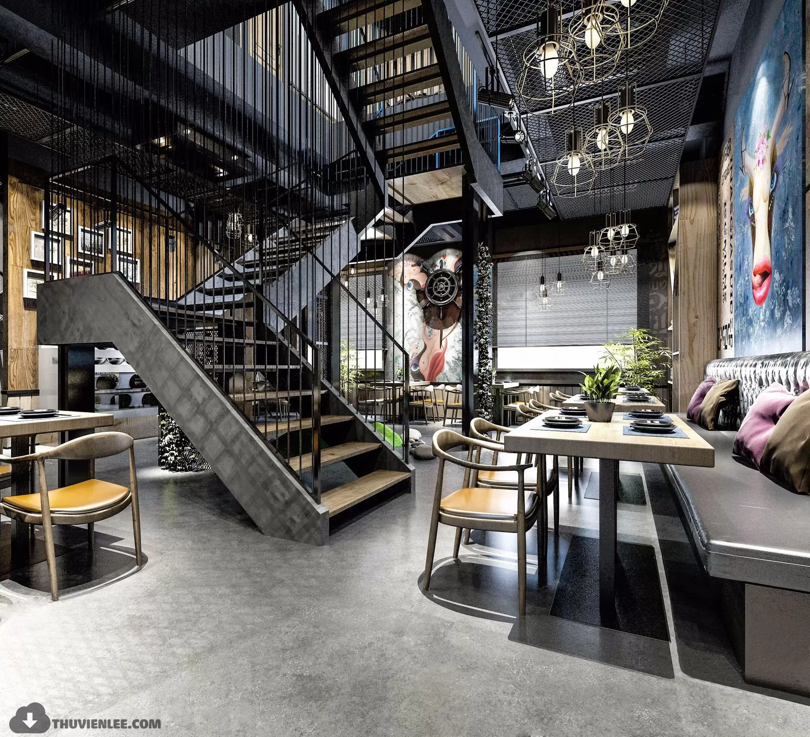 PUBLIC COMMERCE SPACE 3D MODEL - 3D MODELS - 3DSKY FREE MODELS