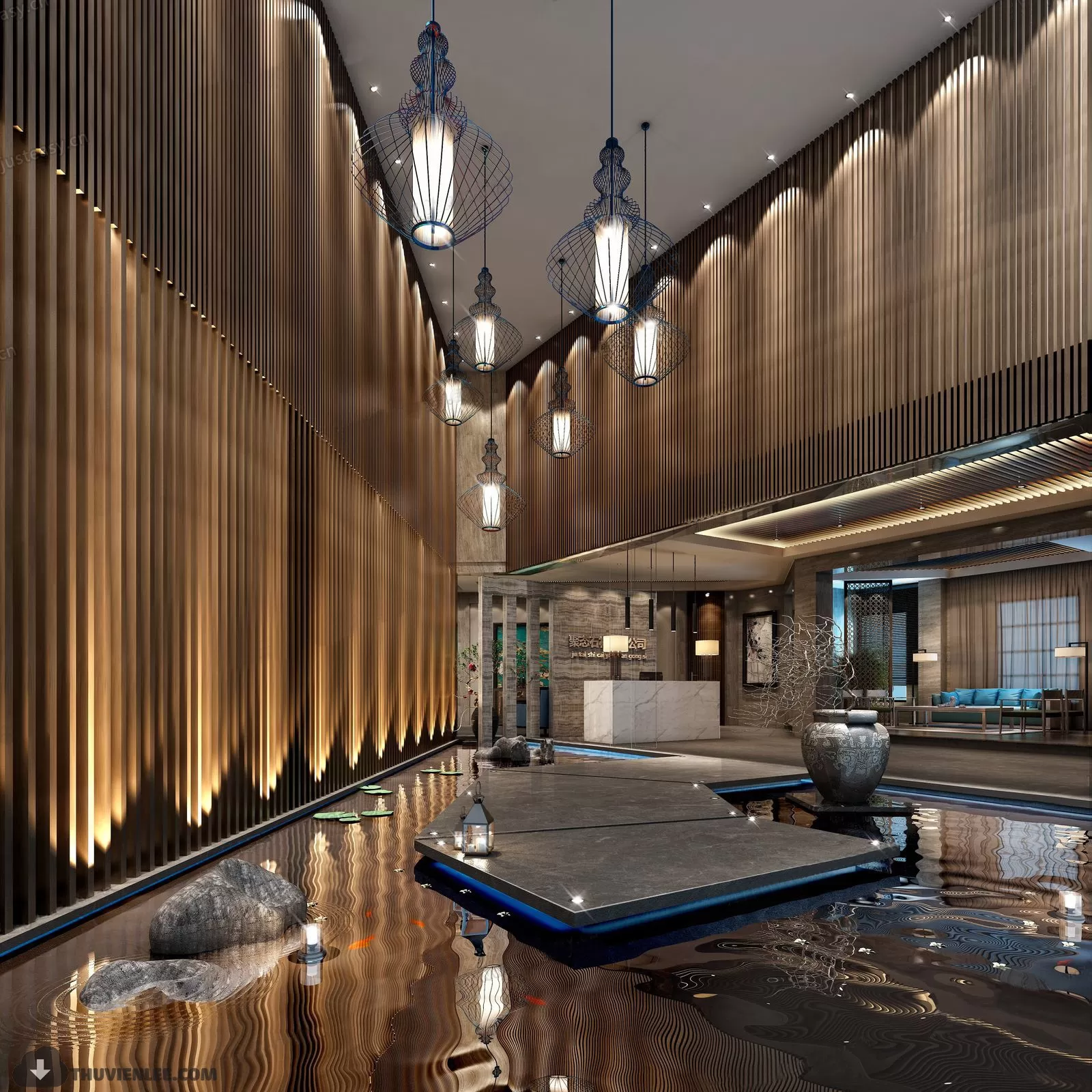 PUBLIC COMMERCE SPACE 3D MODEL - 3D MODELS - 3DSKY FREE MODELS