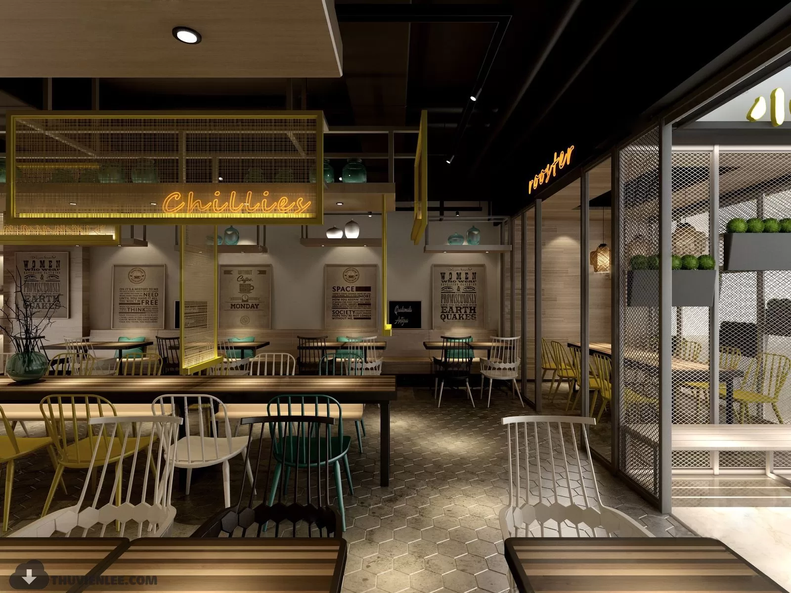 PUBLIC COMMERCE SPACE 3D MODEL - 3D MODELS - 3DSKY FREE MODELS