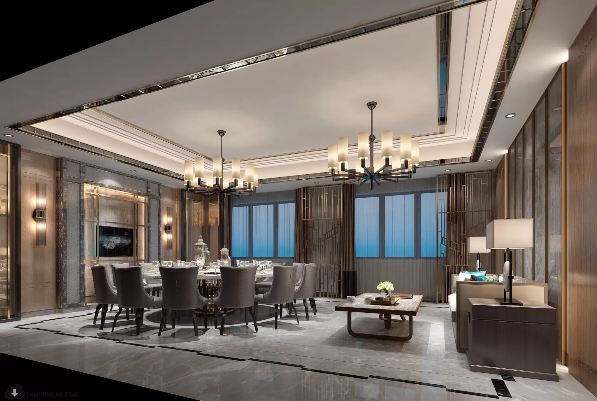 PUBLIC COMMERCE SPACE 3D MODEL - 3D MODELS - 3DSKY FREE MODELS