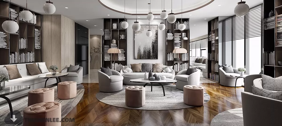 PUBLIC COMMERCE SPACE 3D MODEL - 3D MODELS - 3DSKY FREE MODELS