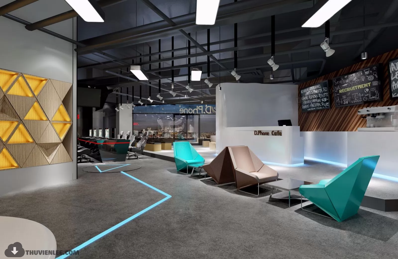 PUBLIC COMMERCE SPACE 3D MODEL - 3D MODELS - 3DSKY FREE MODELS