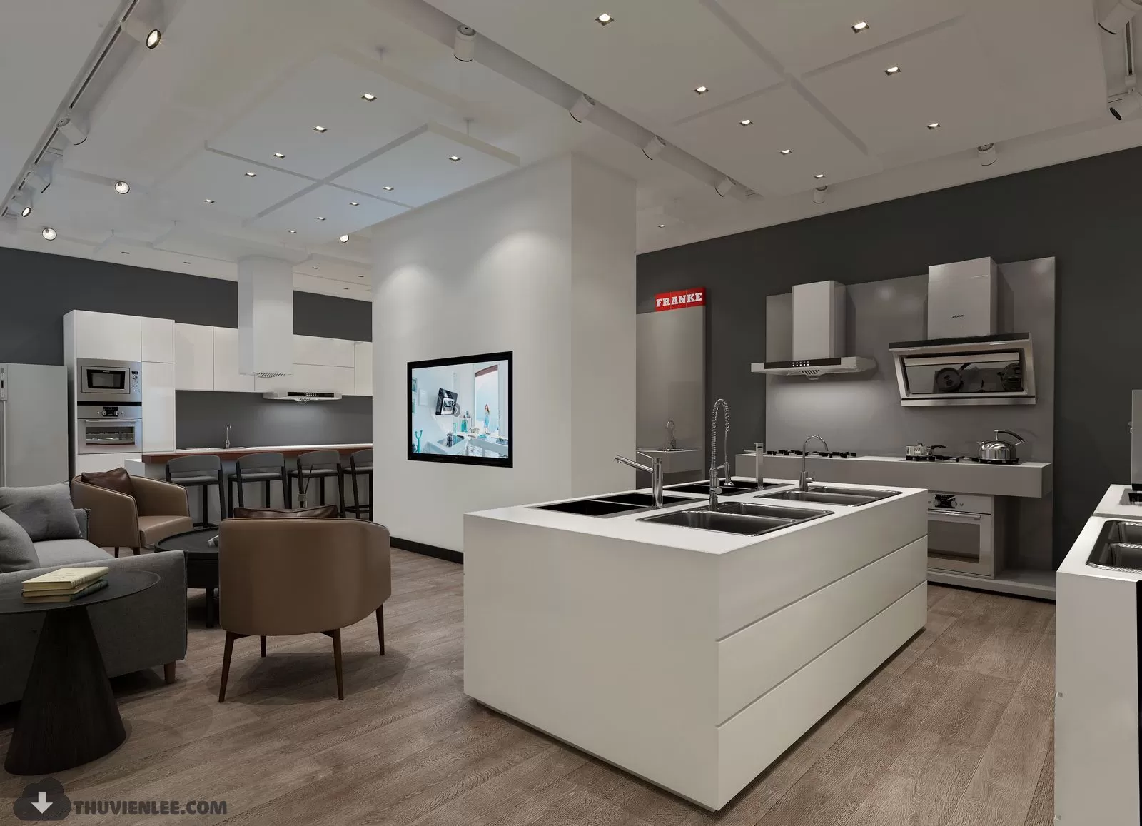 PUBLIC COMMERCE SPACE 3D MODEL - 3D MODELS - 3DSKY FREE MODELS