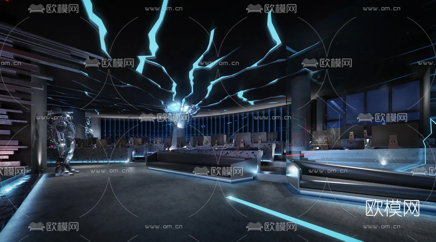 PUBLIC COMMERCE SPACE - 3D Model For Interior Design - 10810