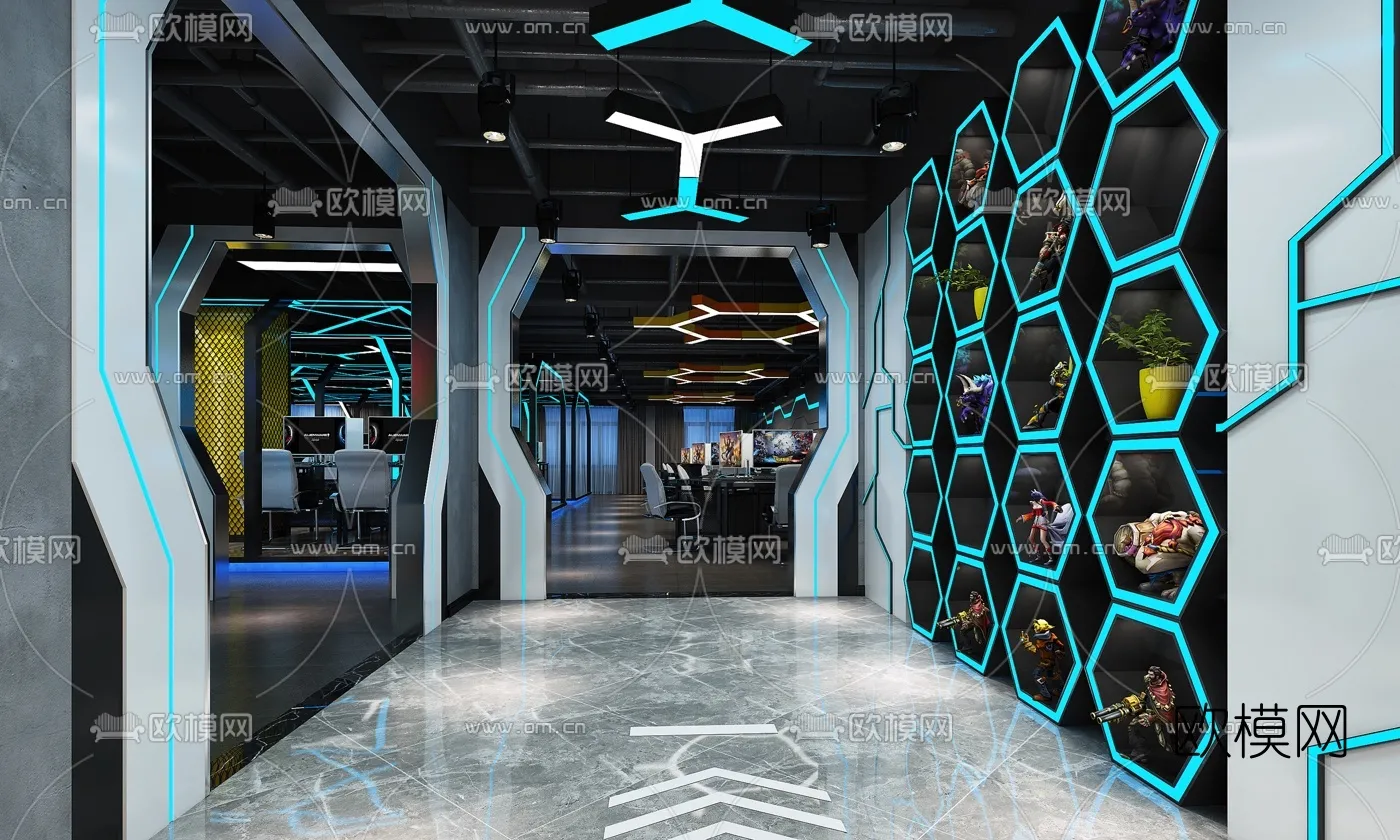 PUBLIC COMMERCE SPACE - 3D Model For Interior Design - 10812