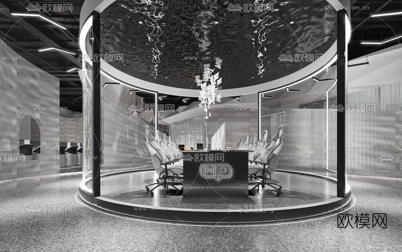 PUBLIC COMMERCE SPACE - 3D Model For Interior Design - 10813