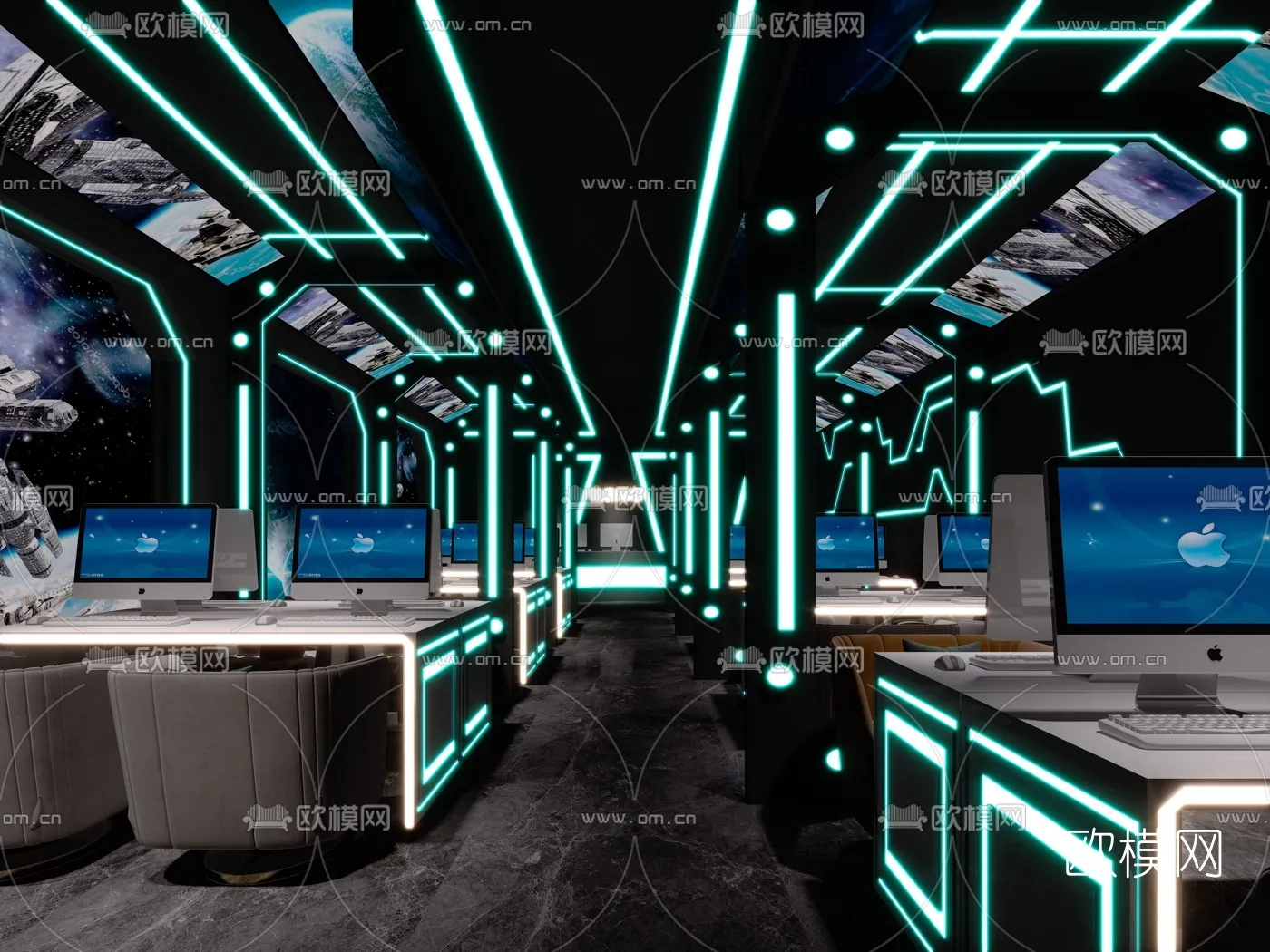 PUBLIC COMMERCE SPACE - 3D Model For Interior Design - 10816