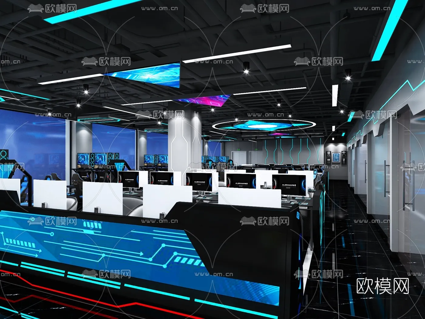 PUBLIC COMMERCE SPACE - 3D Model For Interior Design - 10820