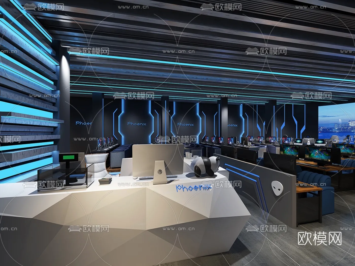 PUBLIC COMMERCE SPACE - 3D Model For Interior Design - 10823