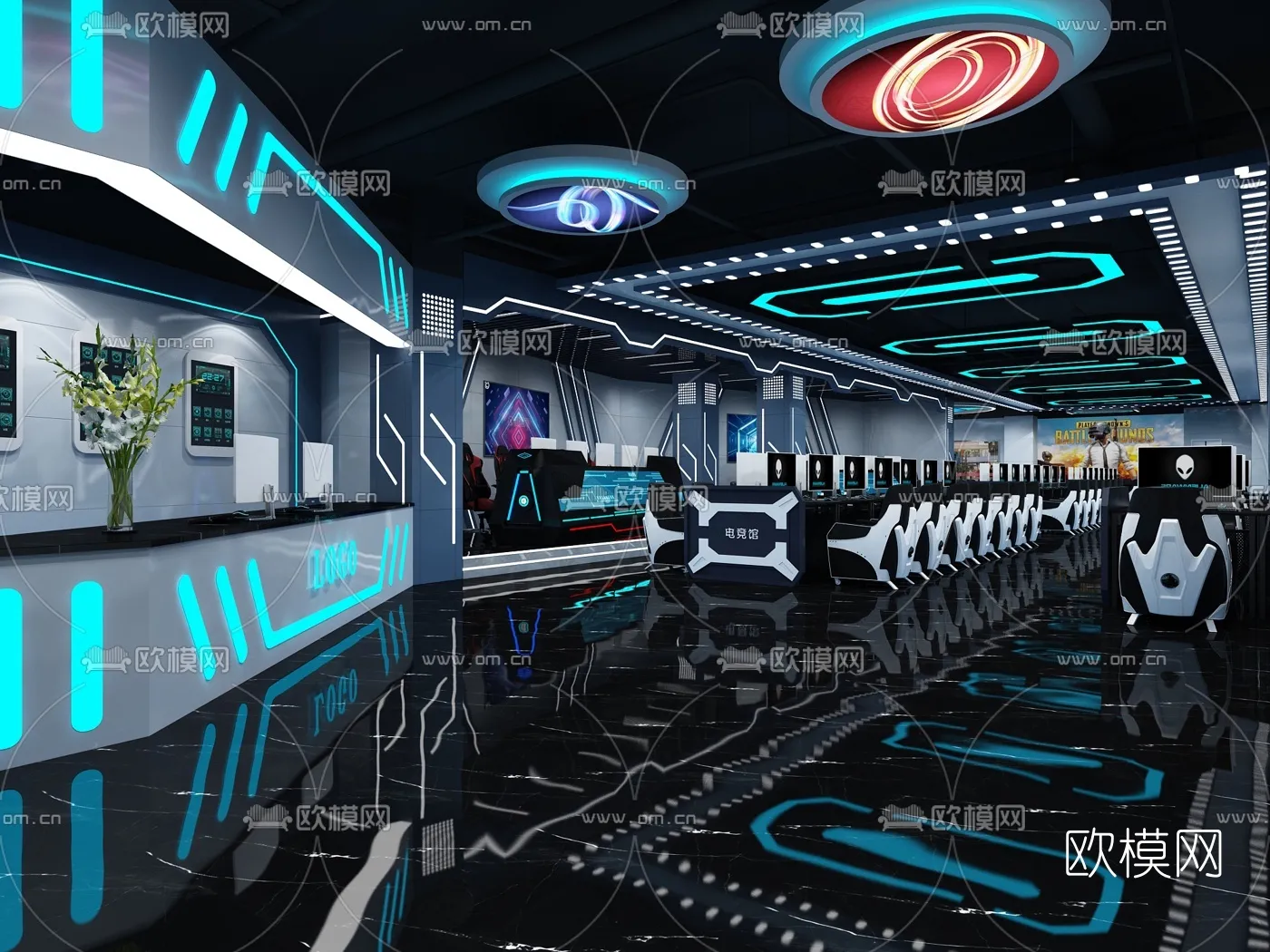 PUBLIC COMMERCE SPACE - 3D Model For Interior Design - 10824