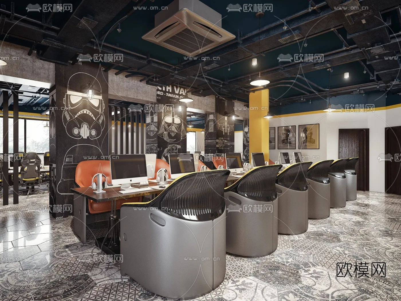 PUBLIC COMMERCE SPACE – 3D Model For Interior Design – 10833