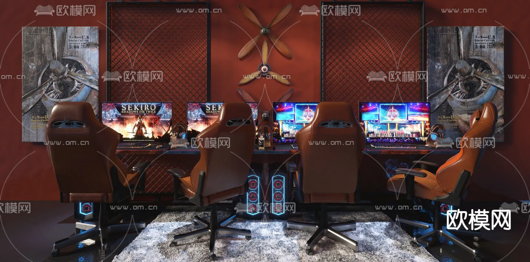 PUBLIC COMMERCE SPACE - 3D Model For Interior Design - 10836