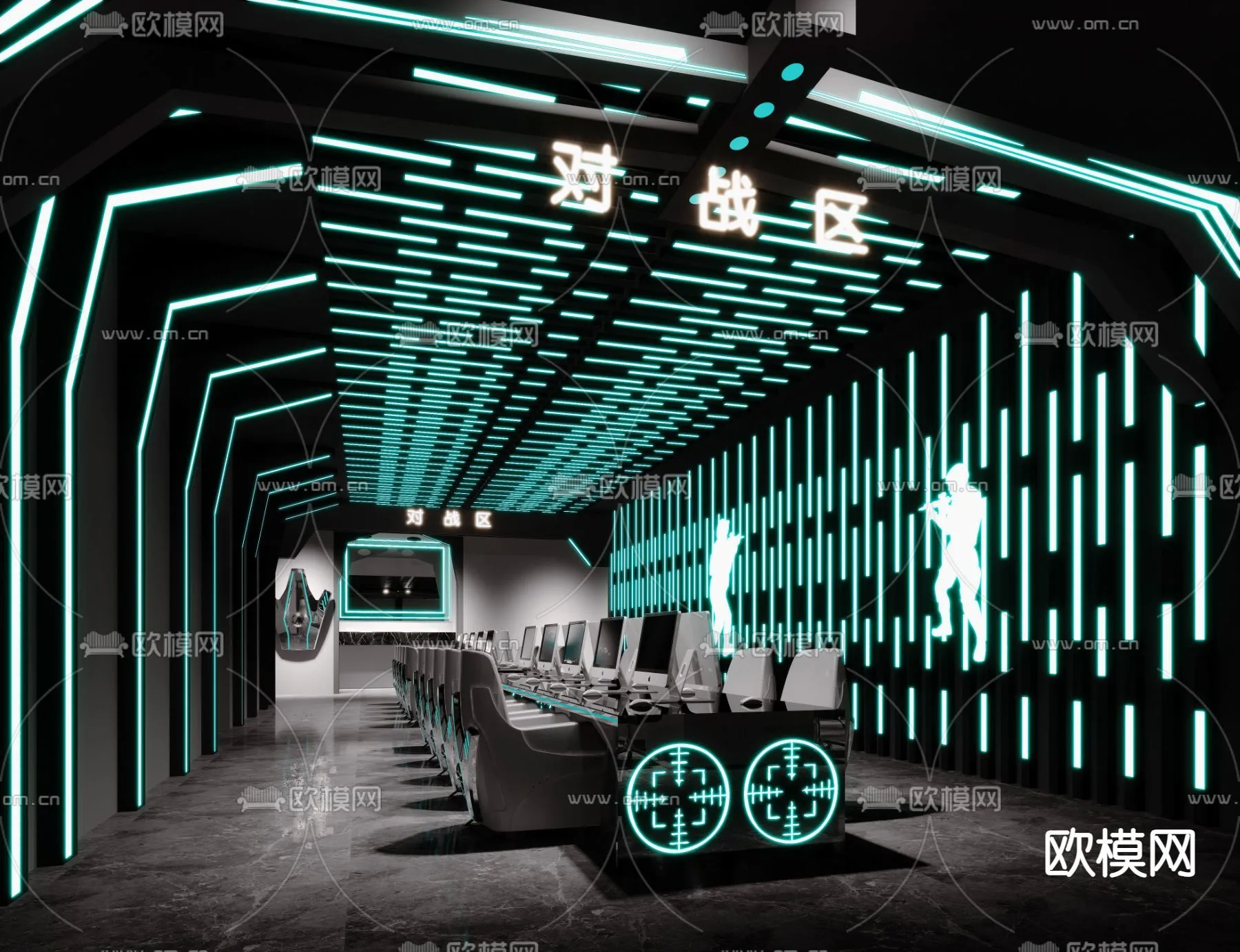 PUBLIC COMMERCE SPACE - 3D Model For Interior Design - 10837