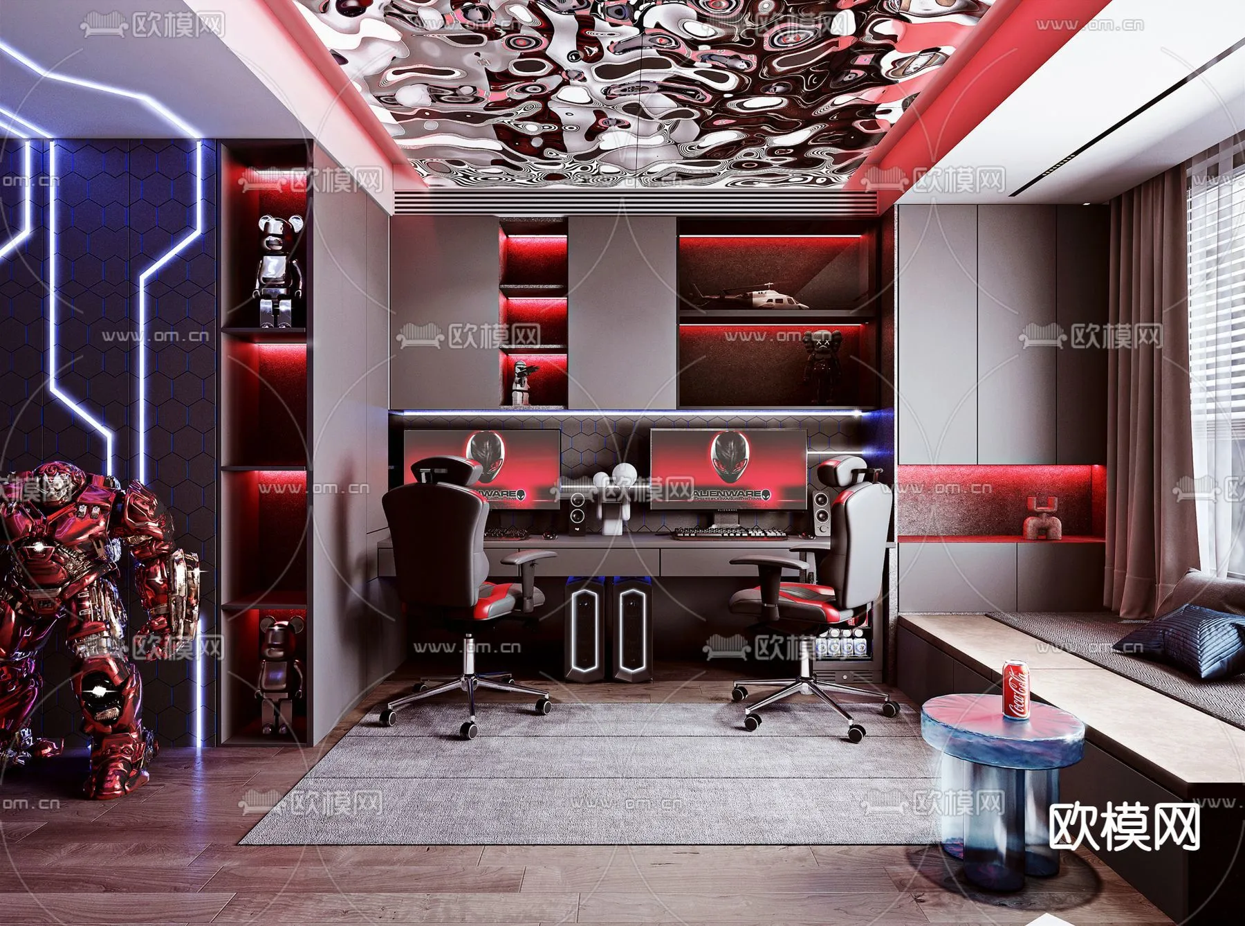 PUBLIC COMMERCE SPACE - 3D Model For Interior Design - 10839