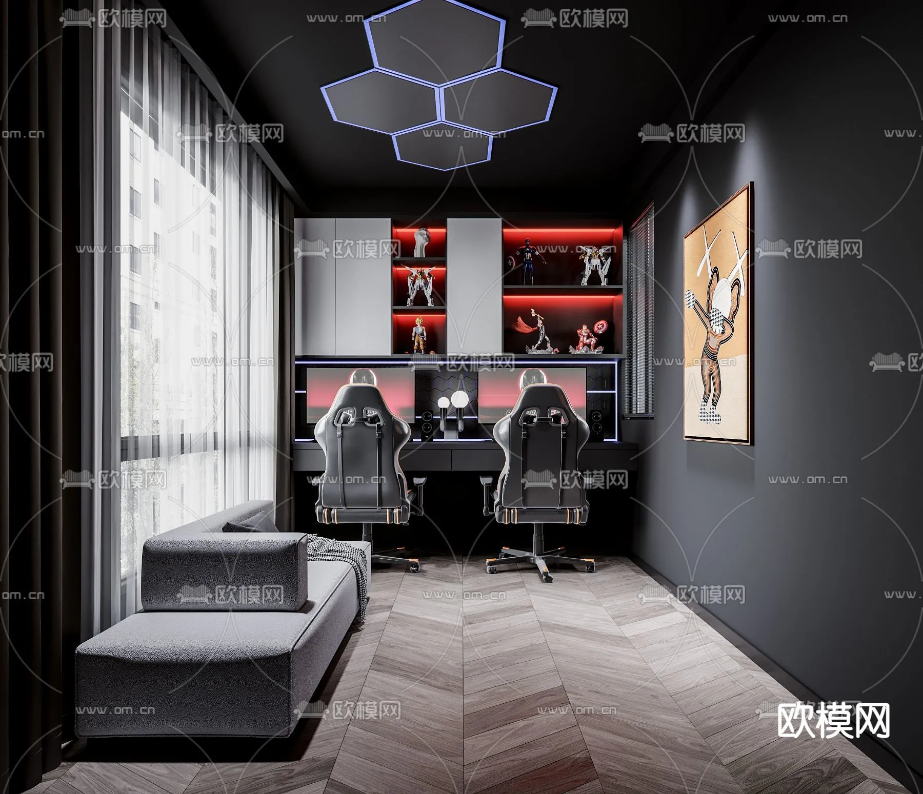 PUBLIC COMMERCE SPACE - 3D Model For Interior Design - 10844