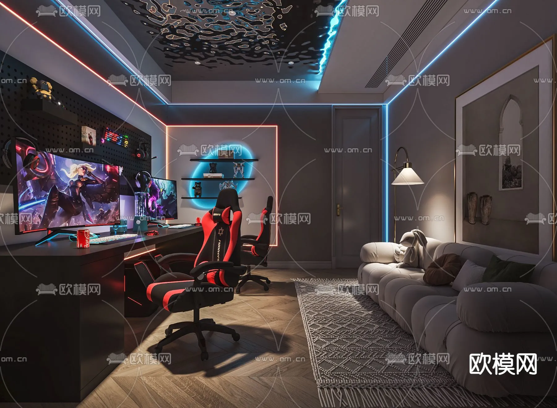 PUBLIC COMMERCE SPACE - 3D Model For Interior Design - 10847