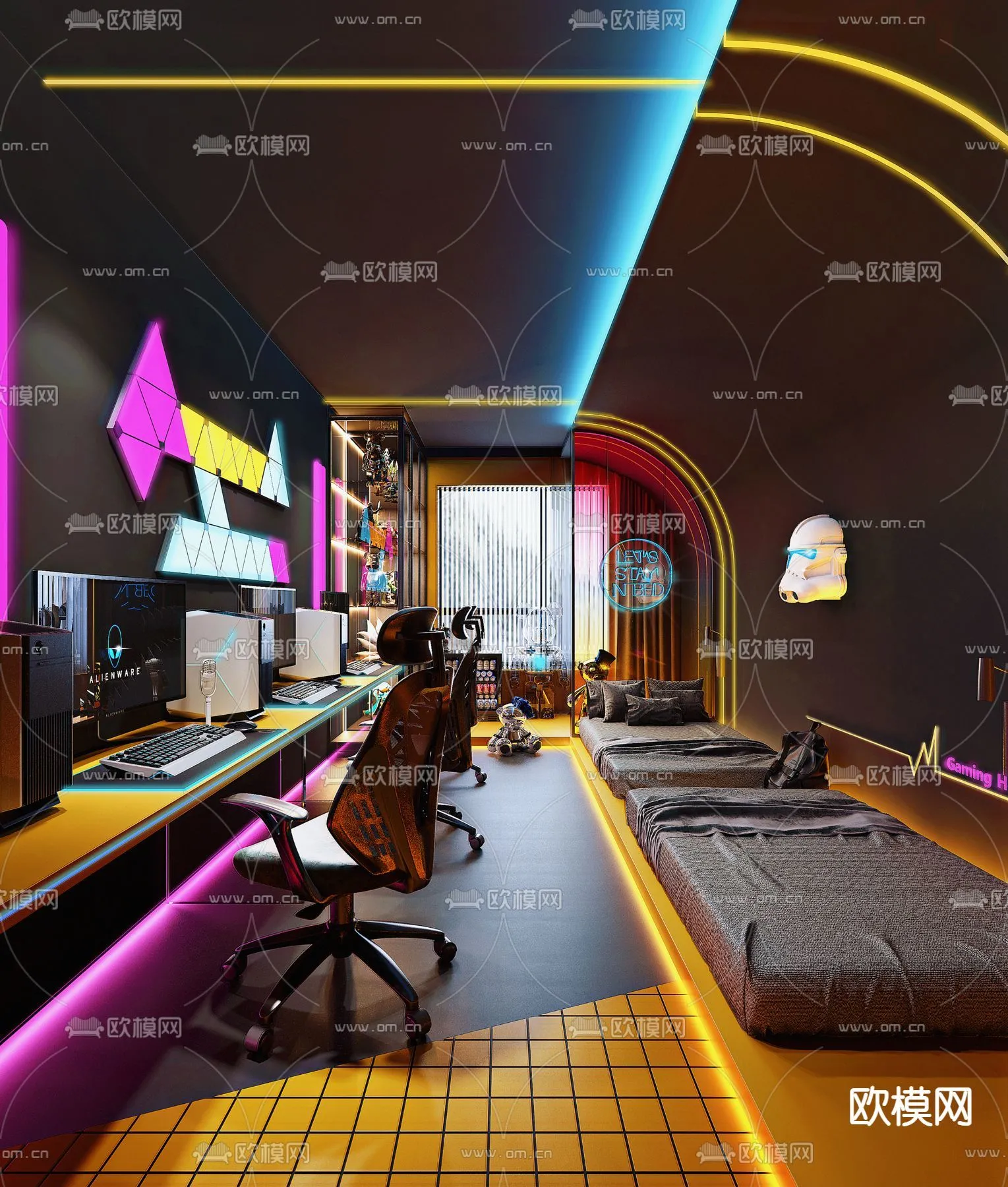 PUBLIC COMMERCE SPACE - 3D Model For Interior Design - 10848