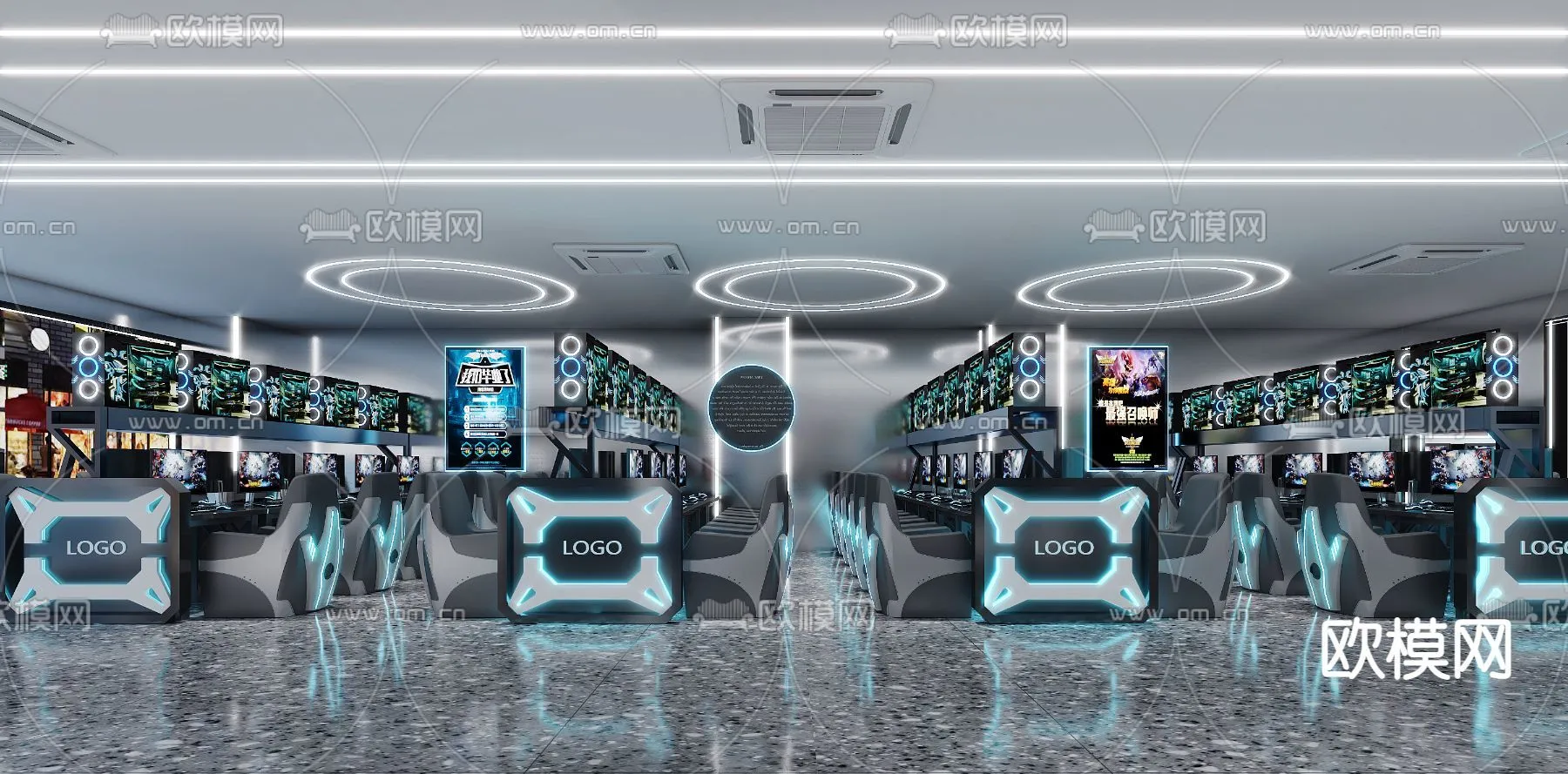 PUBLIC COMMERCE SPACE - 3D Model For Interior Design - 10852