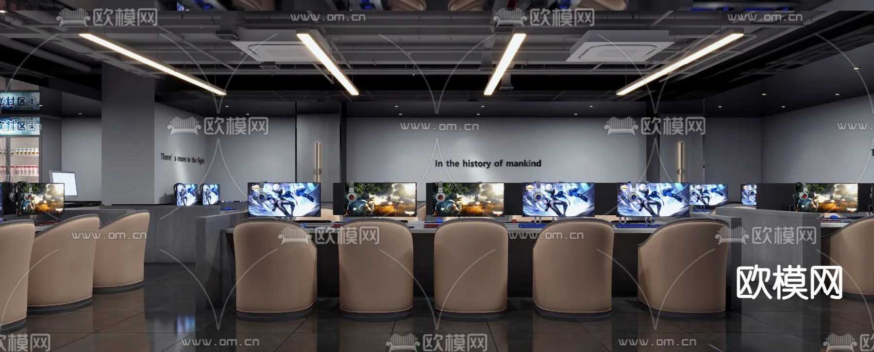 PUBLIC COMMERCE SPACE - 3D Model For Interior Design - 10856