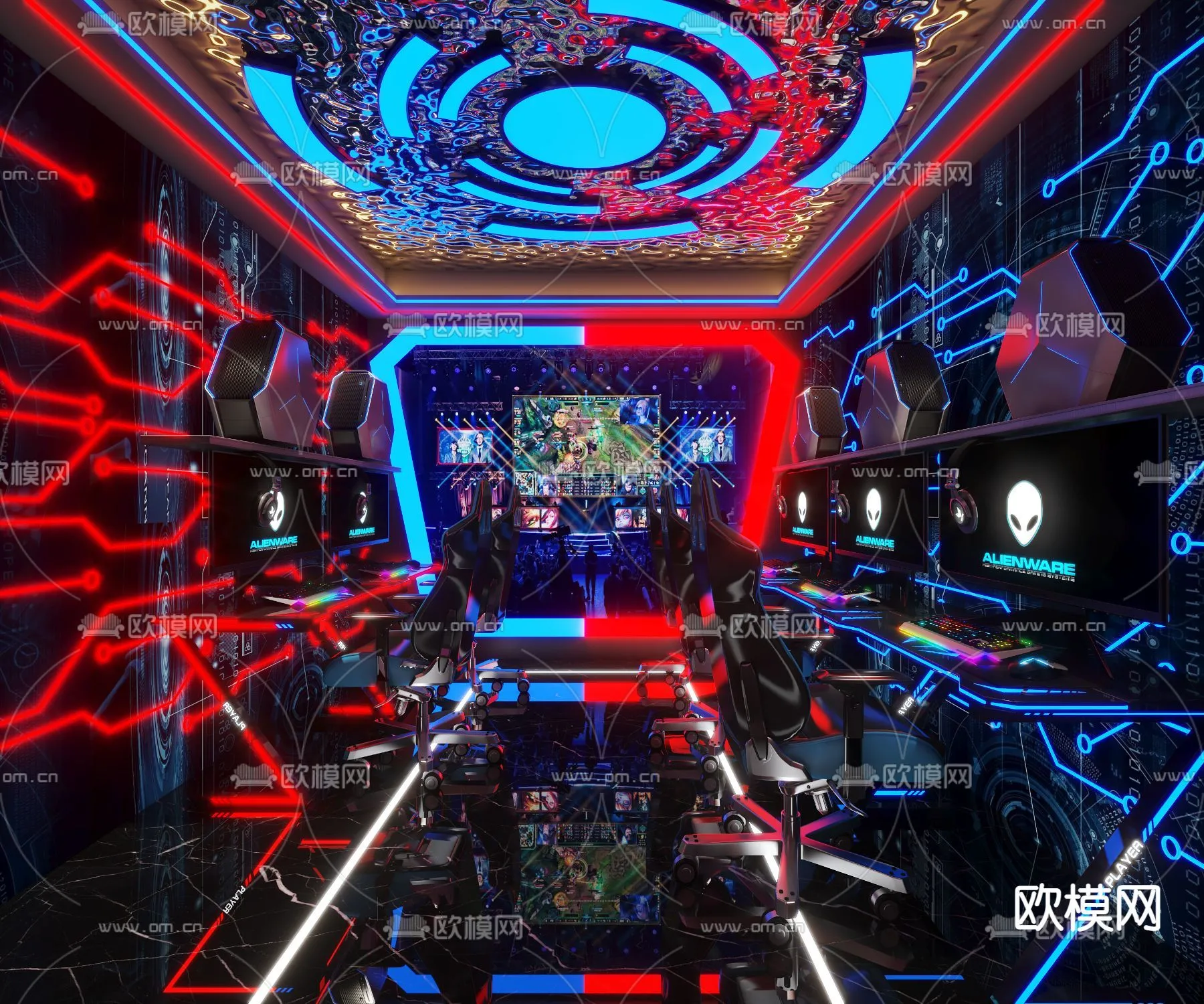 PUBLIC COMMERCE SPACE - 3D Model For Interior Design - 10861