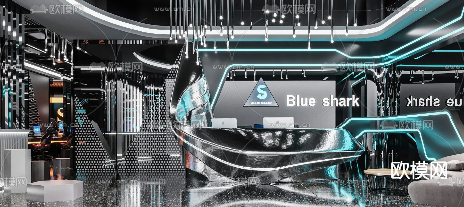 PUBLIC COMMERCE SPACE - 3D Model For Interior Design - 10862