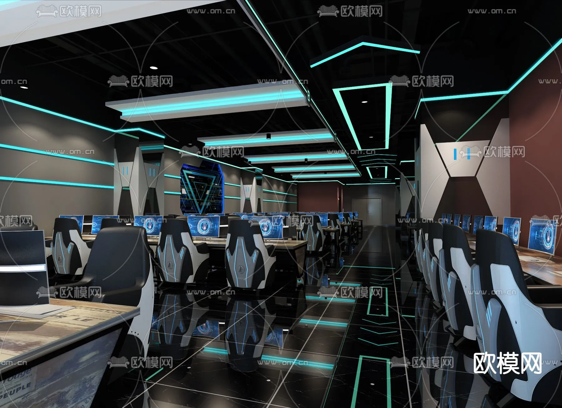 PUBLIC COMMERCE SPACE - 3D Model For Interior Design - 10863