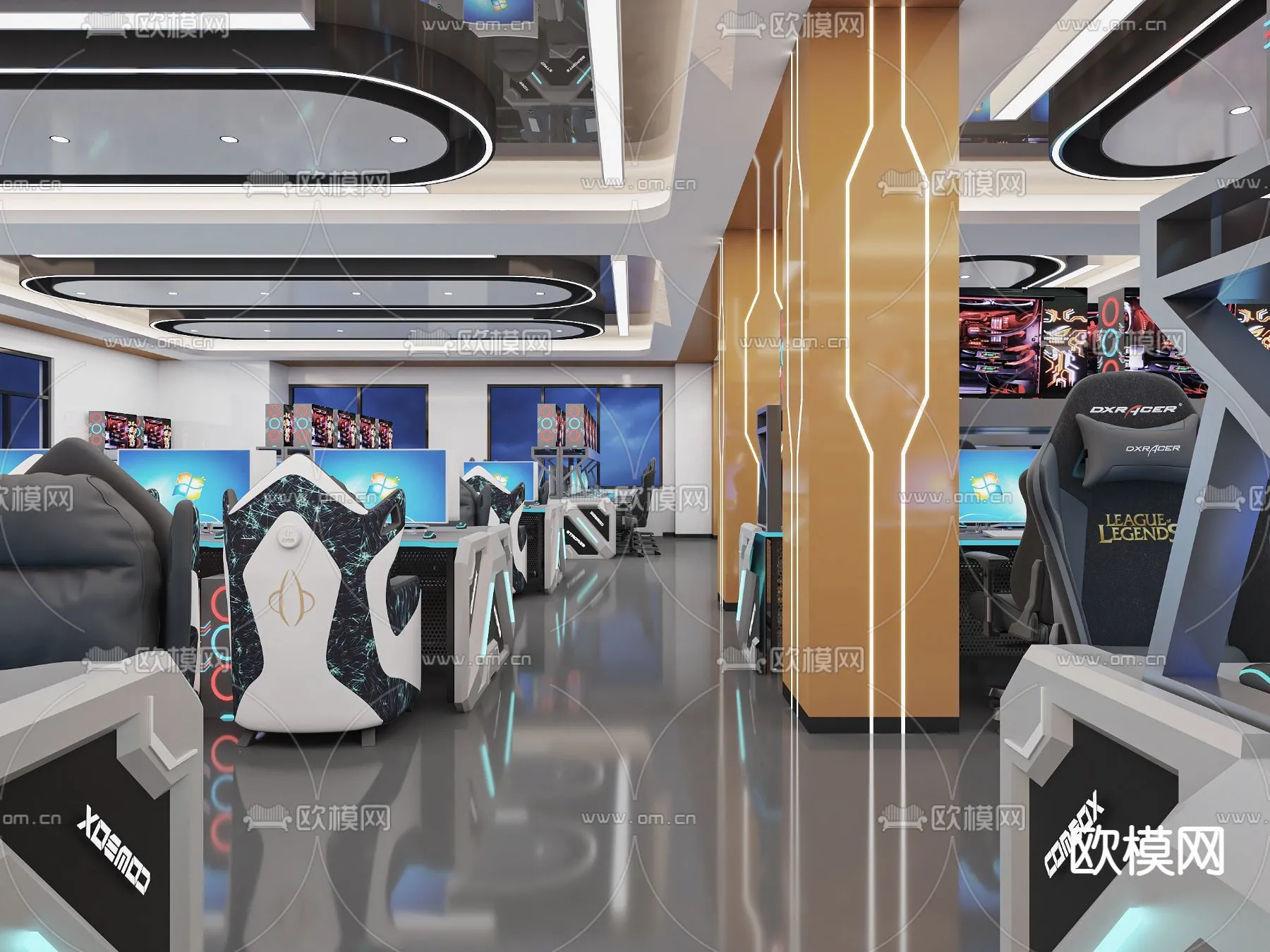 PUBLIC COMMERCE SPACE - 3D Model For Interior Design - 10869