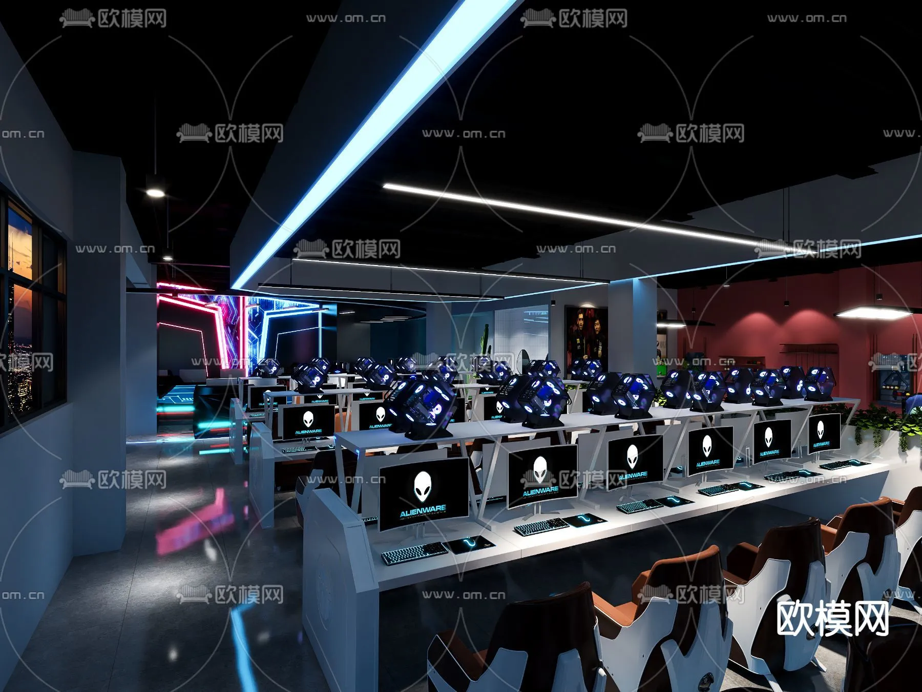 PUBLIC COMMERCE SPACE - 3D Model For Interior Design - 10872